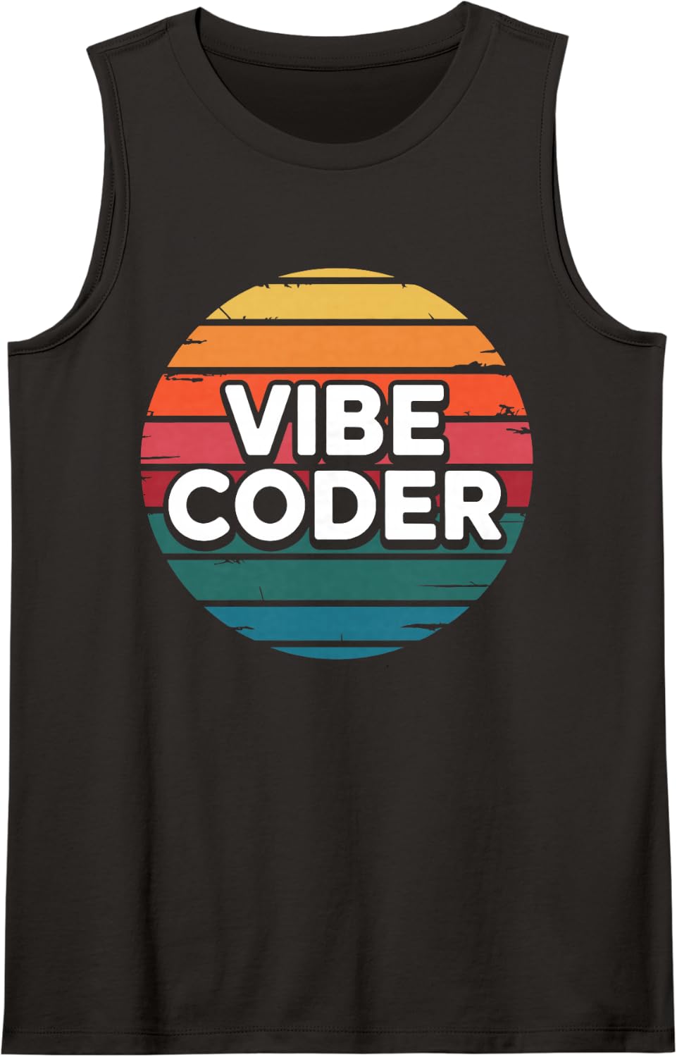 Vibe Coding Art for Men Women Programmer Software Developer Sleeveless Tank Top - Black