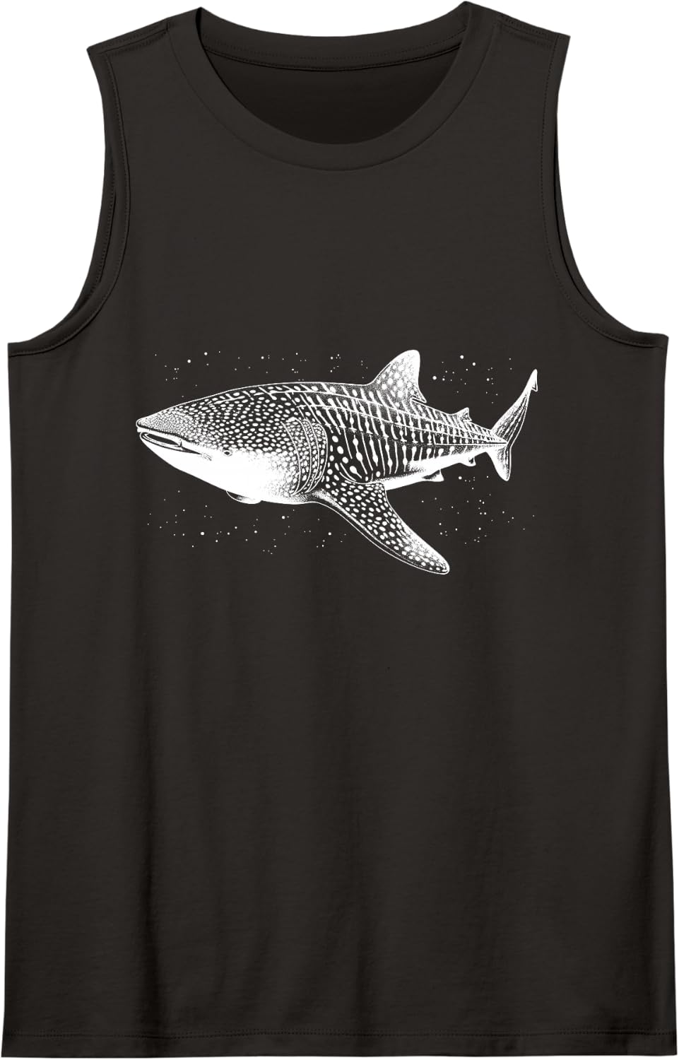Whale Shark Sleeveless Tank Top - Black