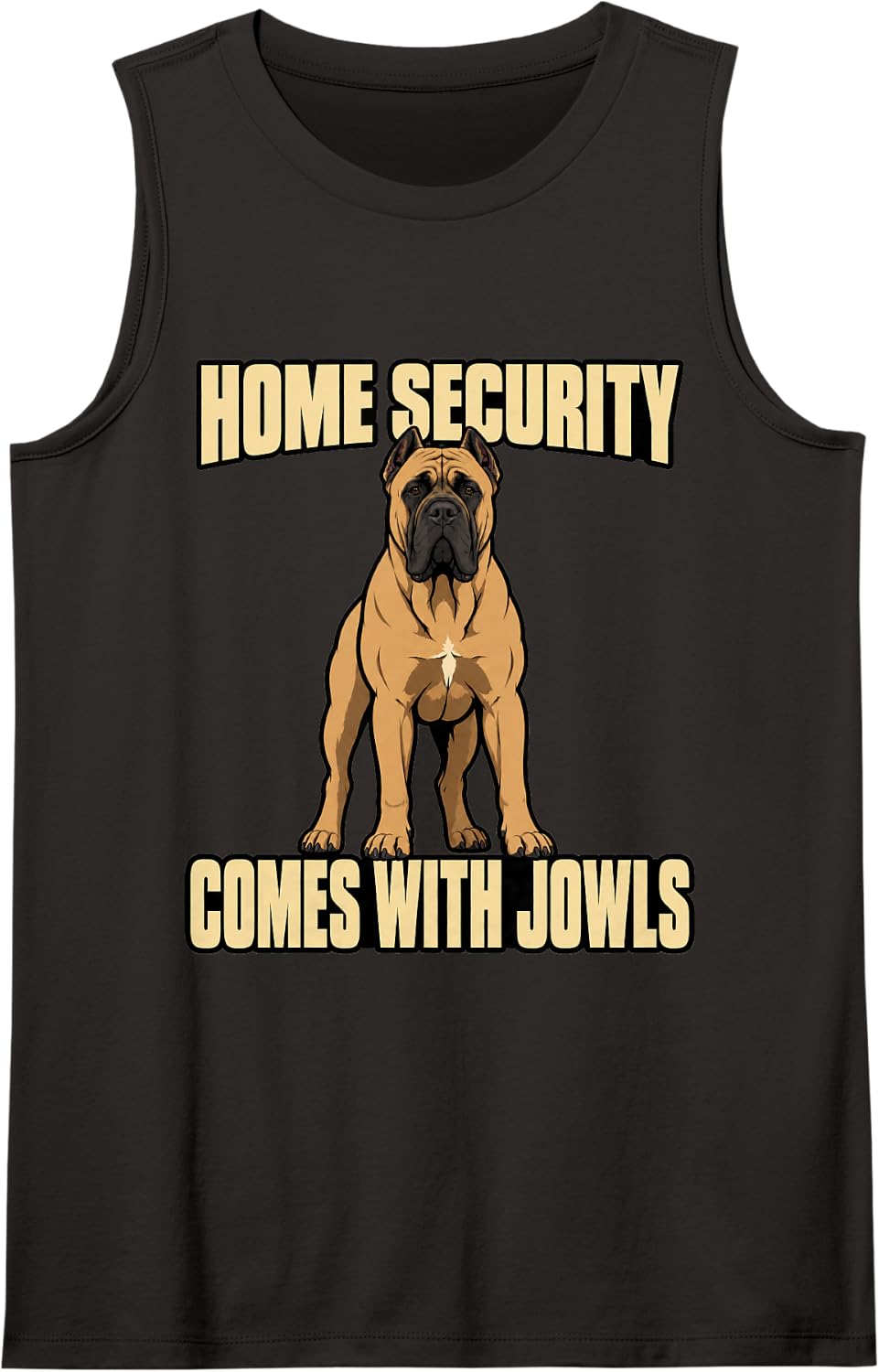 Cane Corso Home Security Comes with Jowls Guard Dog Owner Sleeveless Tank Top - Black