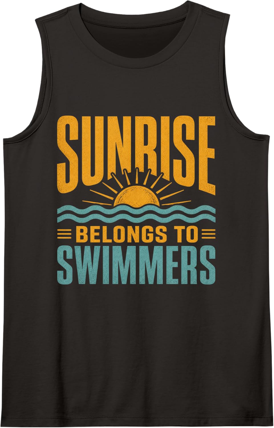Sunrise Belongs to Swimmers Swim Team Swimmer Gifts Tank Top - Black