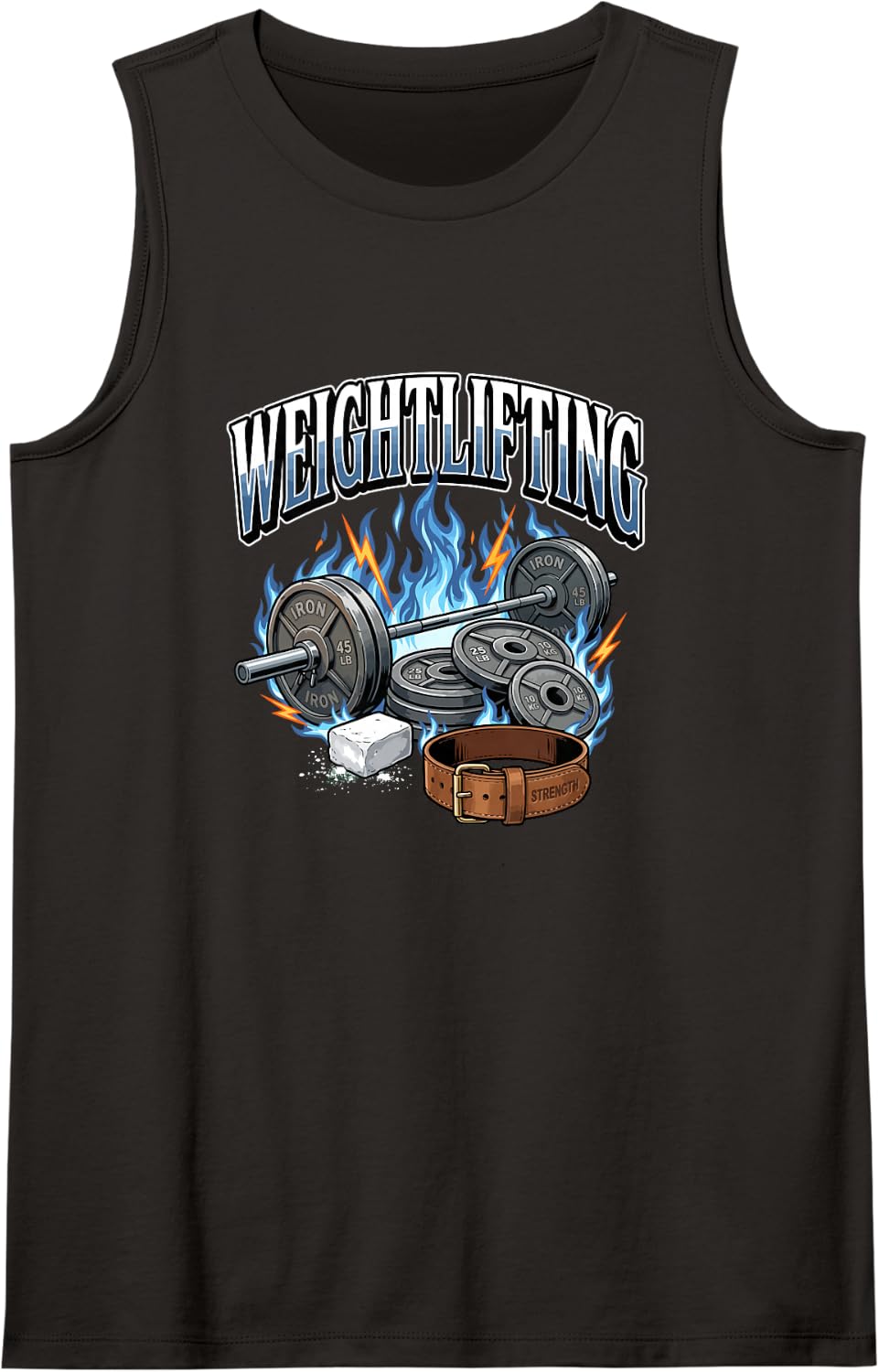 Weightlifter Weightlifting Strength Training Tank Top - Black
