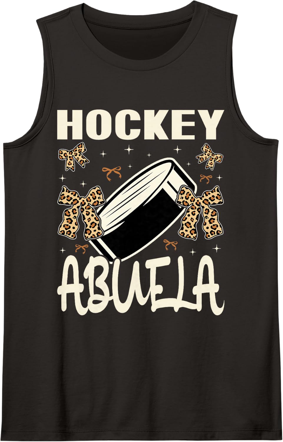 Women's Hockey Lover Player Cute Grandma Grandmother Women Abuela Tank Top - Black