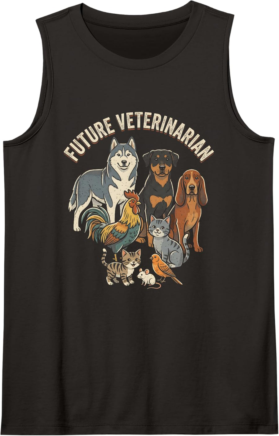 Cute Future Veterinarian Tank Top - Black