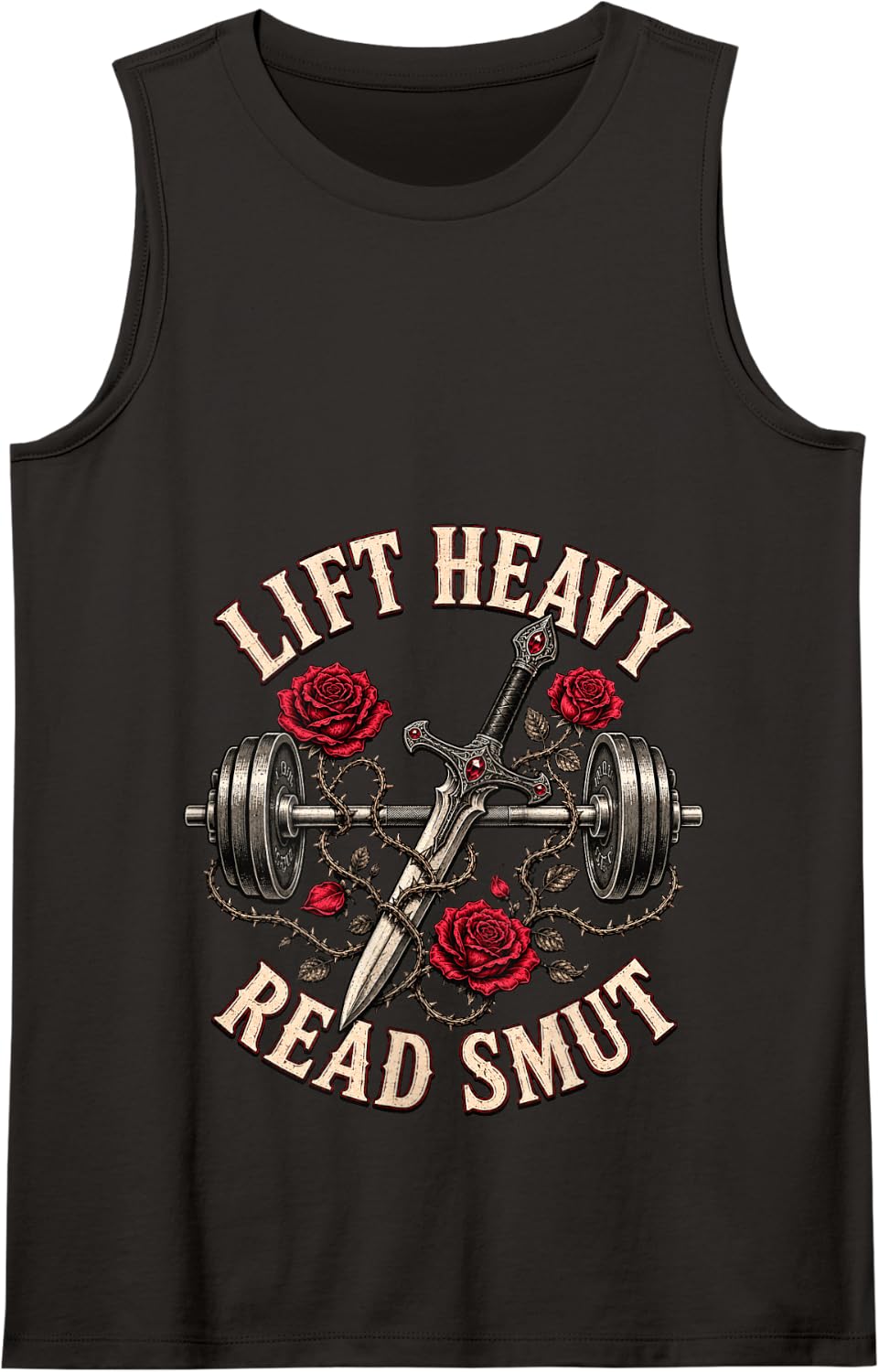 Fun Lift Heavy Read Smut Gym Romance Reader Fitness Bookworm Tank Top - Black