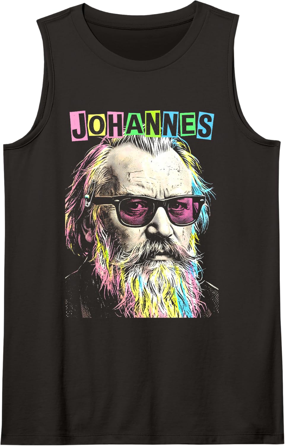 Johannes Brahms Funny Composer Retro Pop Art Classical Music Sleeveless Tank Top - Black