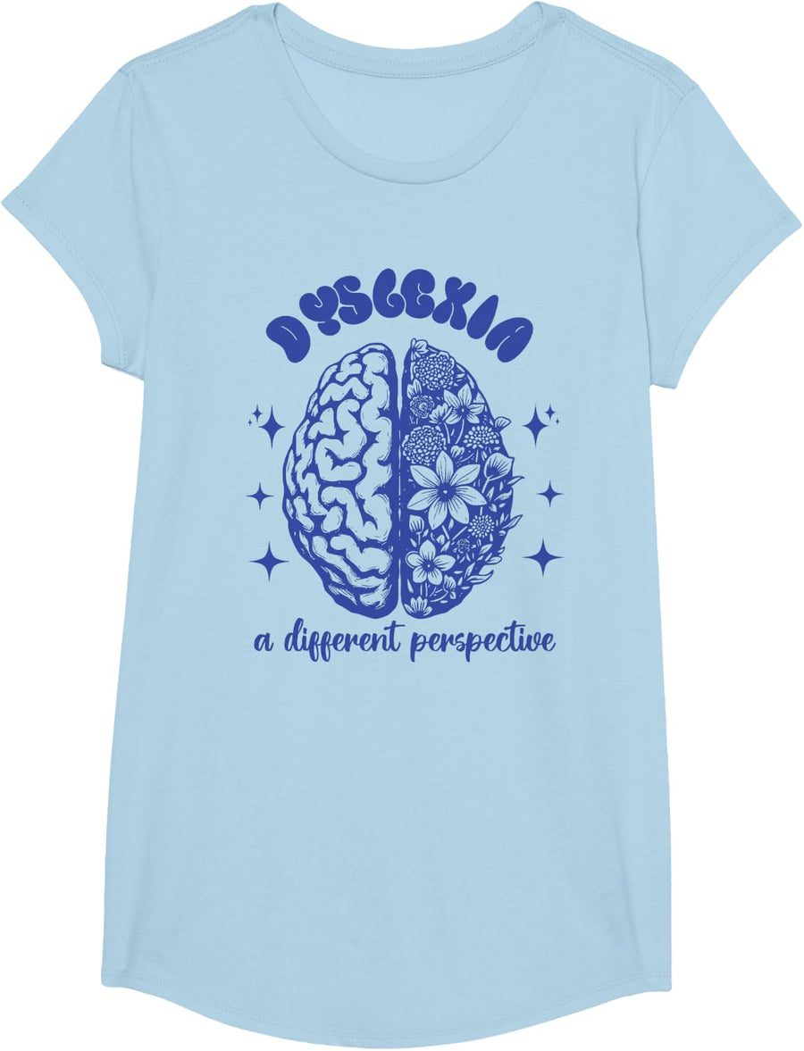 Dyslexia A Different Perspective Tees Dyslexia Specialist Teacher T-Shirts For Men Women - Girls Baby Blue
