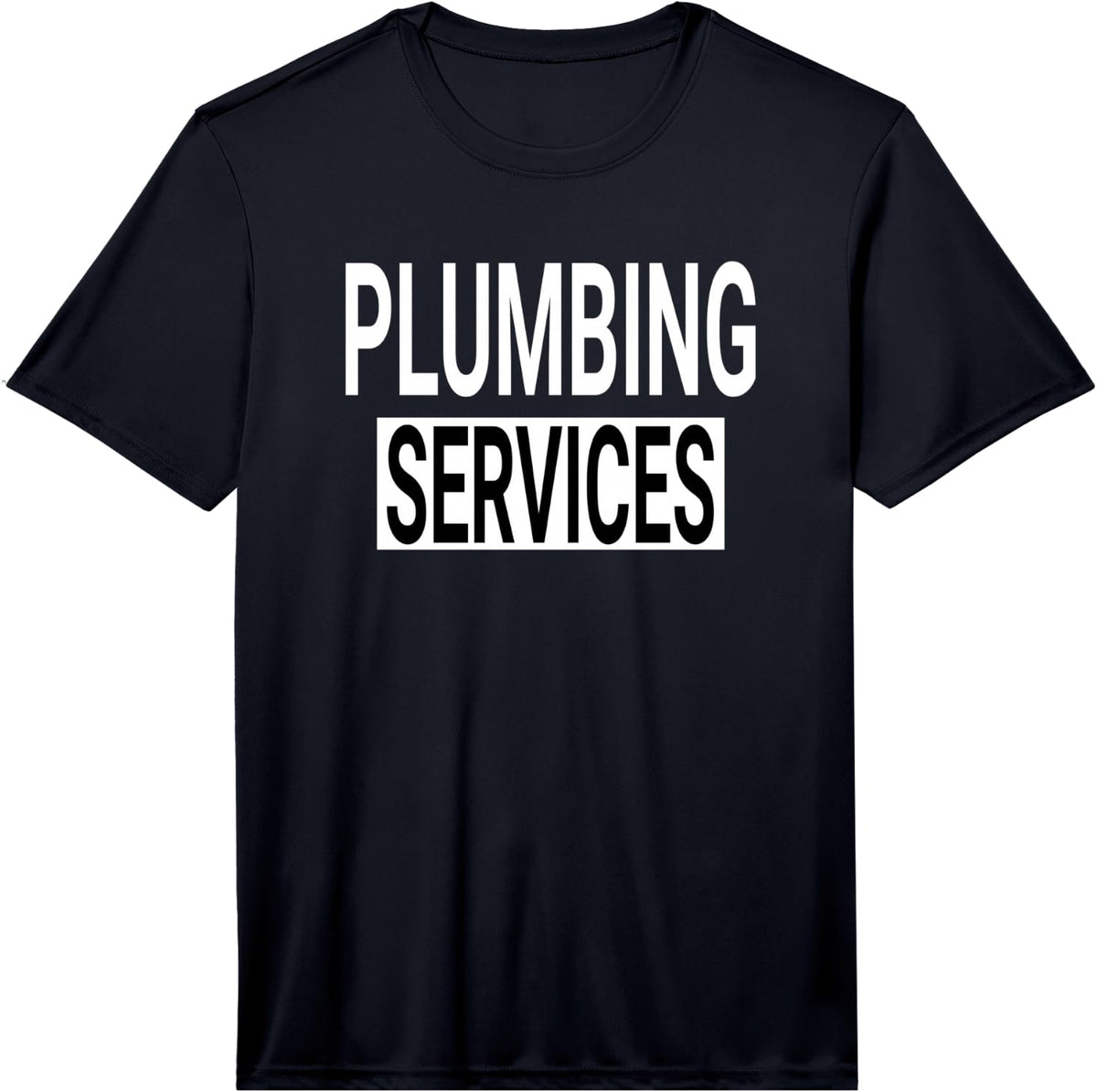 Mens Plumbers Uniform & Maintenance Staff Design Performance T-Shirt - Black