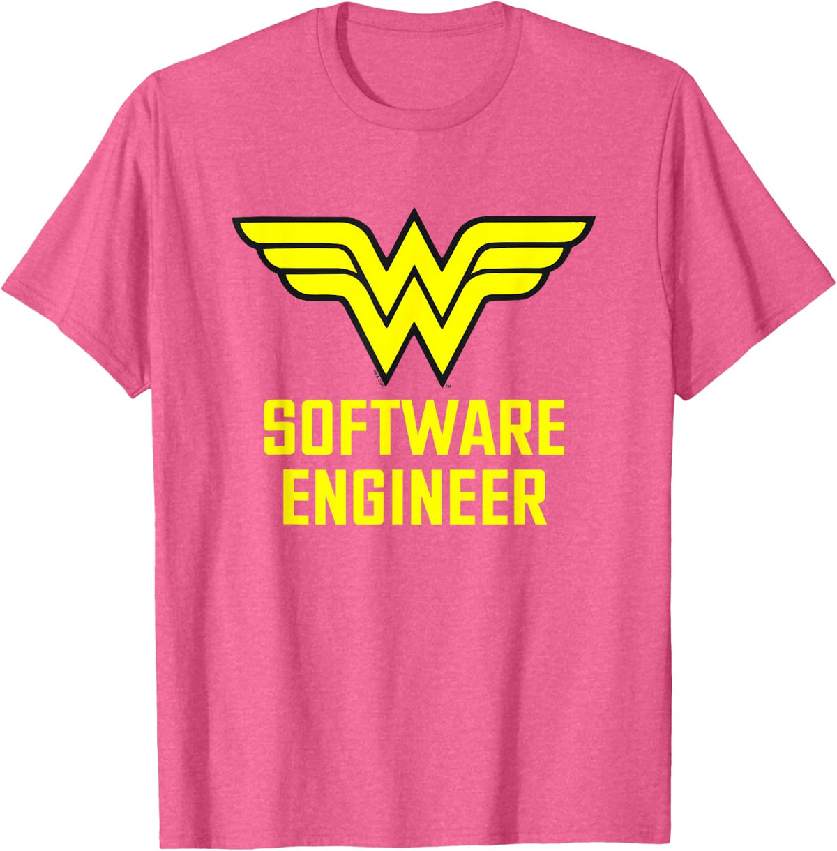 Wonder Woman Wonder Software Engineer T-Shirt - Pink Heather