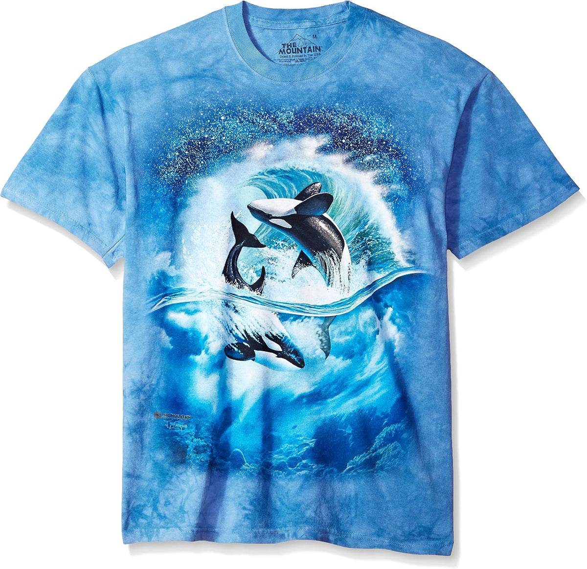 The Mountain Mens' Orca Wave T-Shirt - Blue