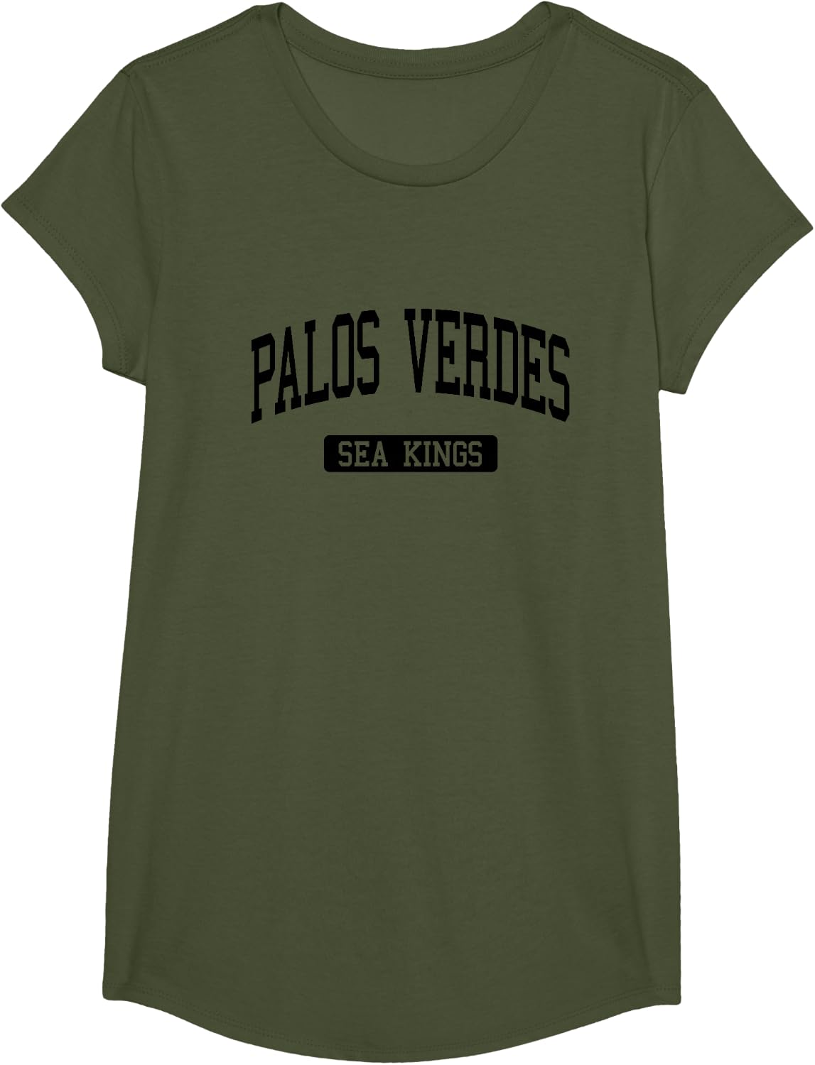 Palos Verdes High School HS Palos Verdes Estates CA Varsity T-Shirt - Girls Olive Green