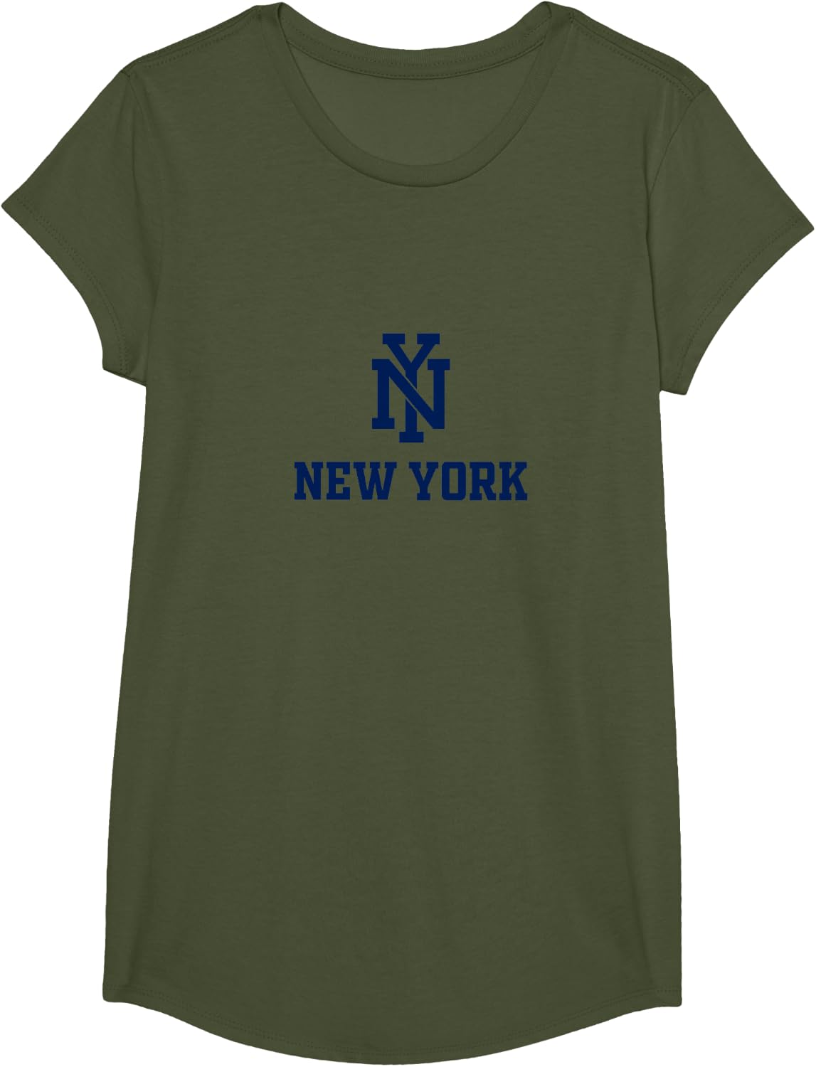 New York , New York City Graphic Design, Cool New York City T-Shirt - Girls Olive Green