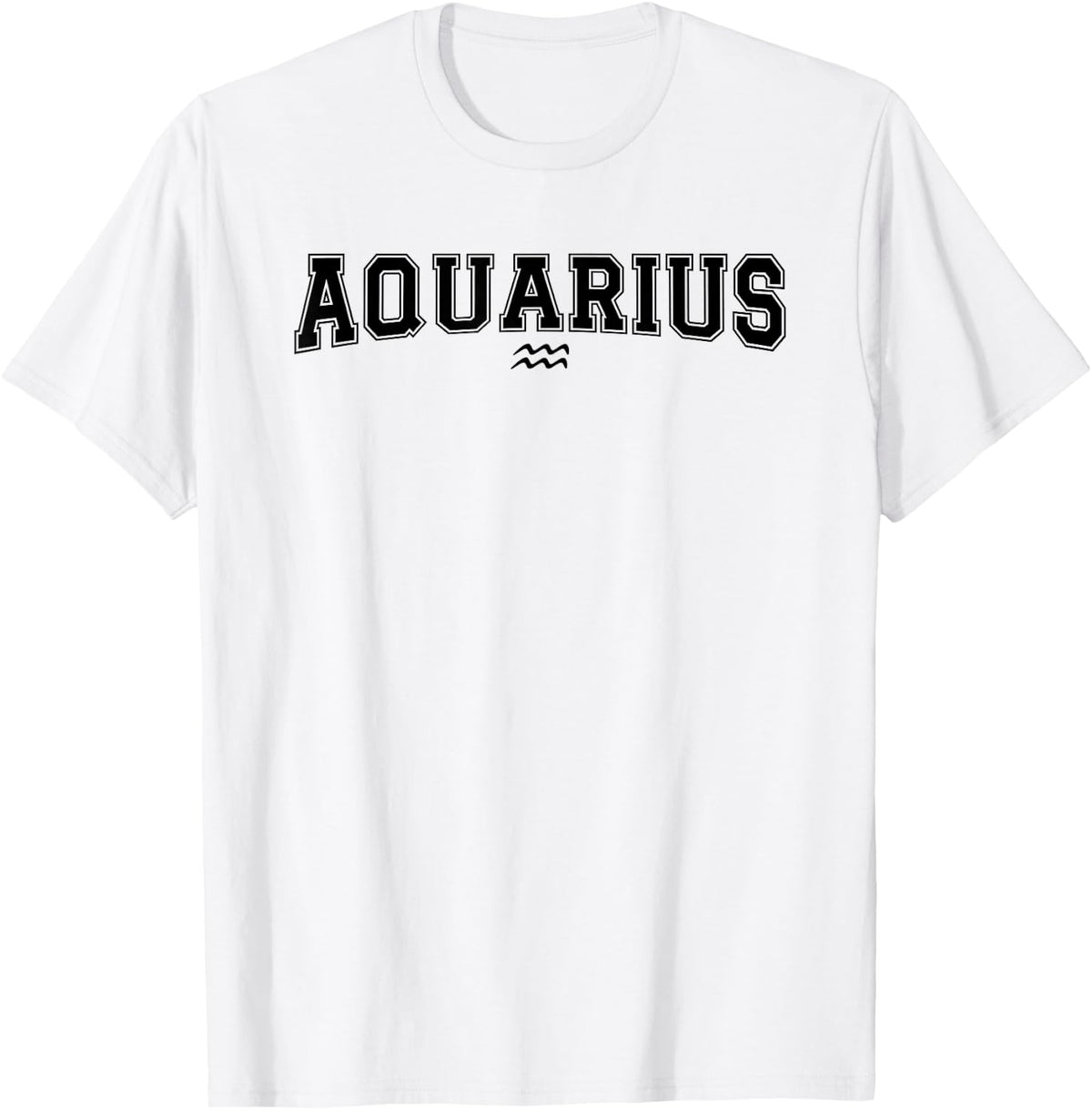 Aquarius Zodiac Sign - Astrology Horoscope Water Bearer T-Shirt - White