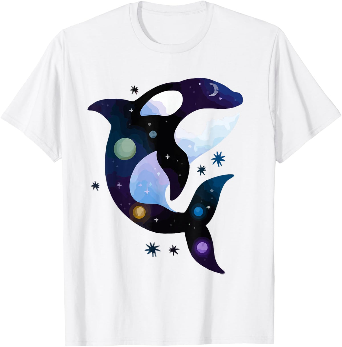 Funny orca Whale T-Shirt - White