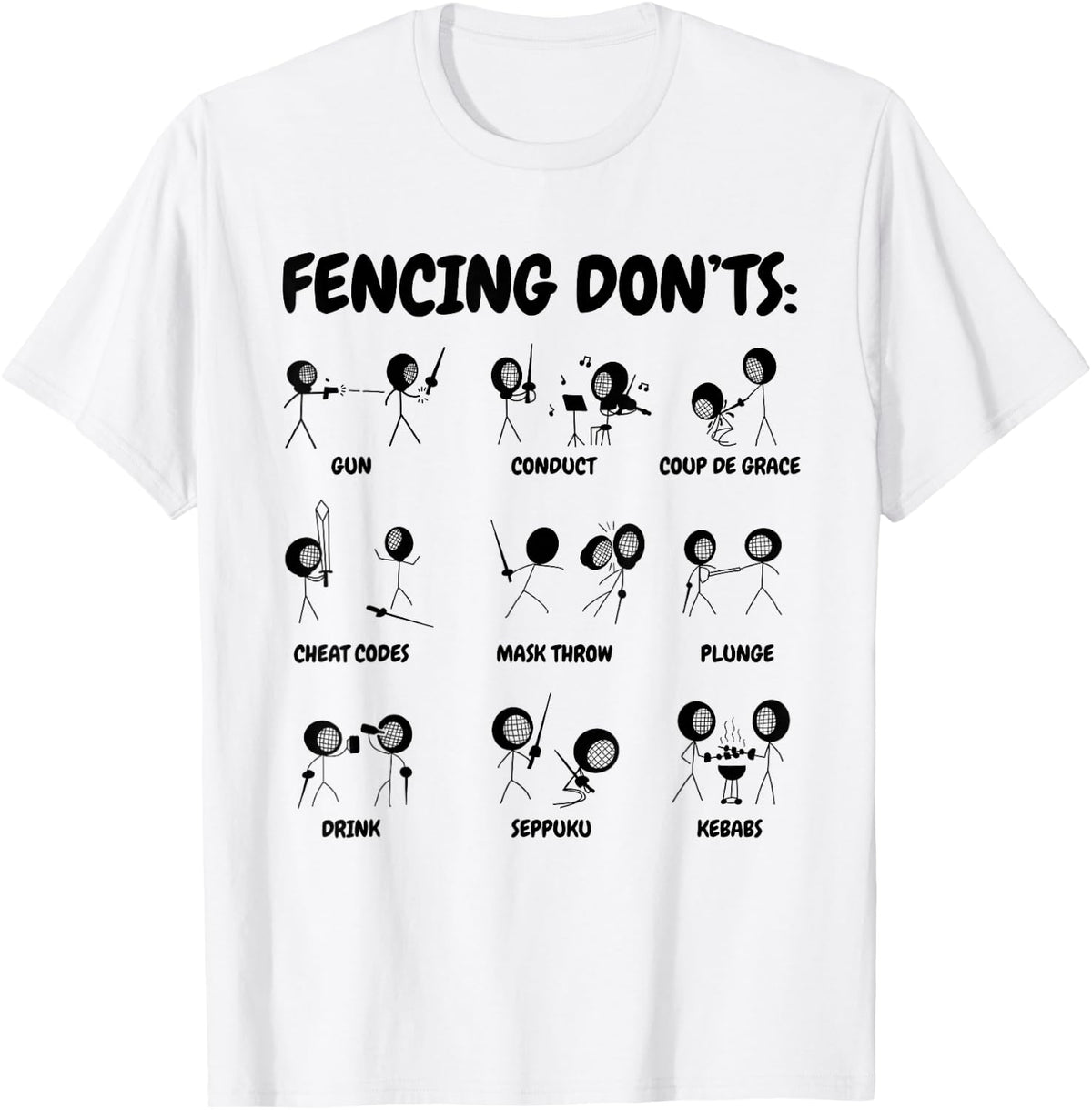 Funny Fencing T-Shirt - White
