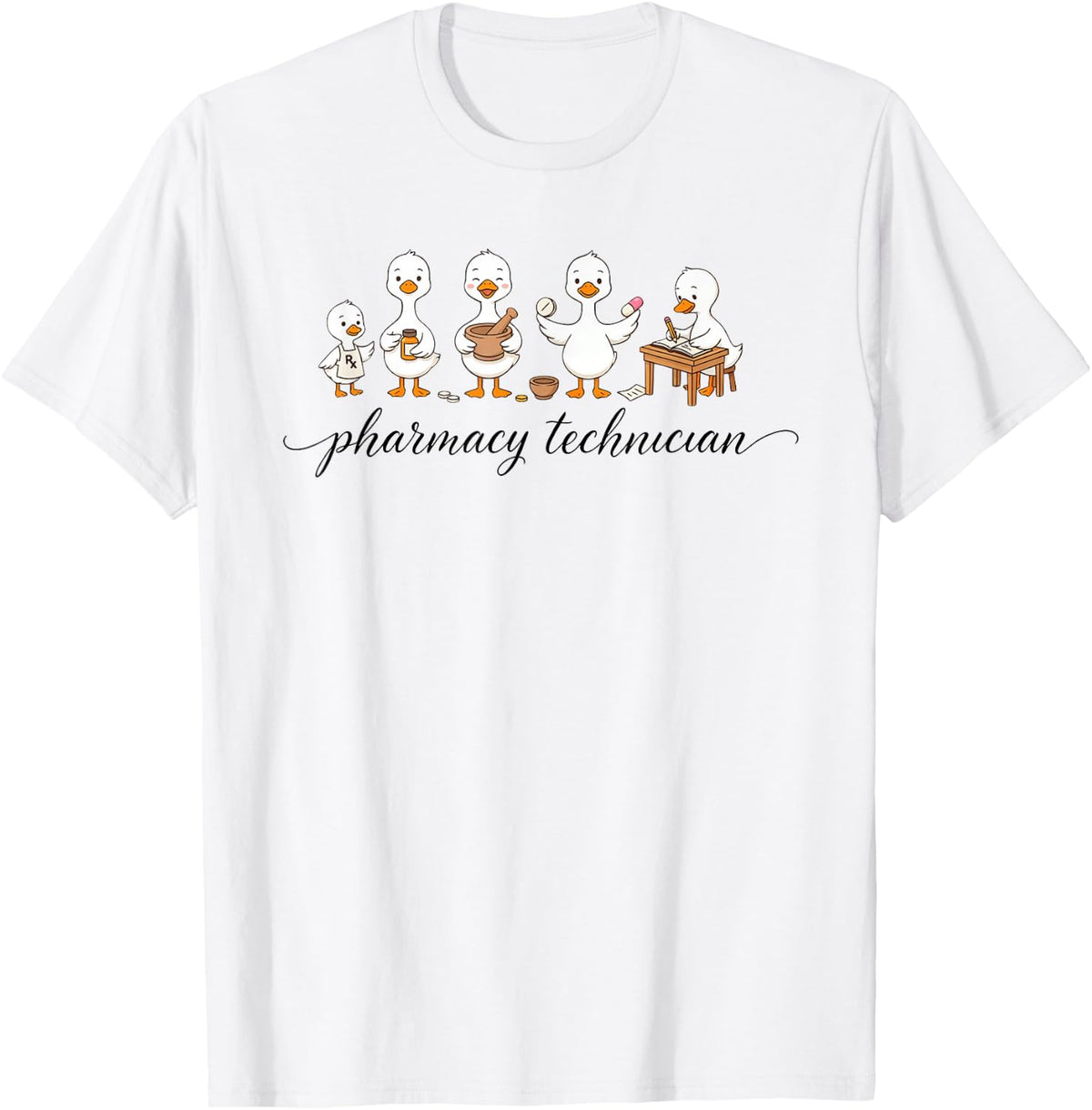 Pharmacy Technician Certified Cphbt Techs Pharmacy T-Shirt - White