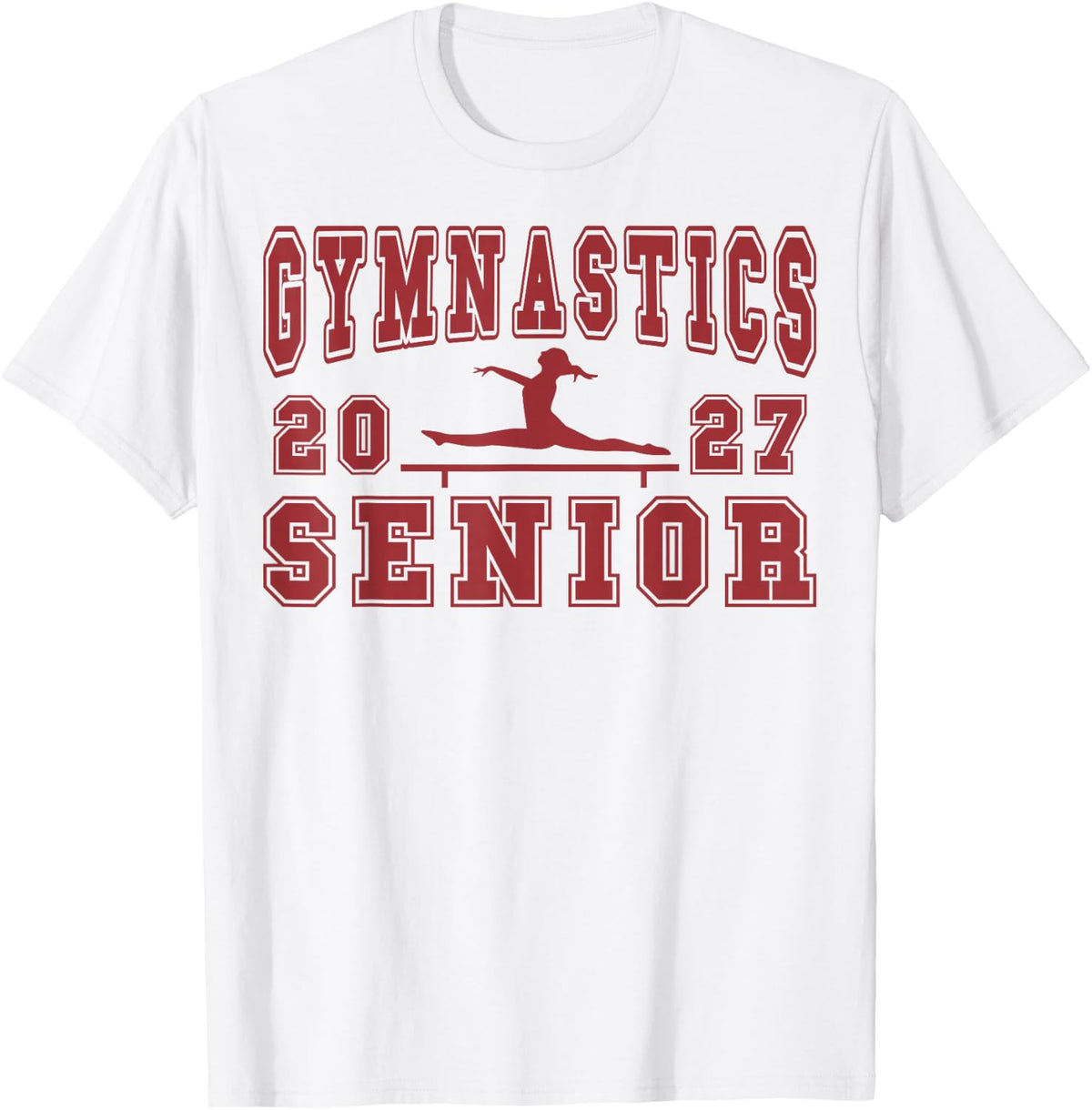 Gymnastics Senior Night Gymnastics Senior 2027 Graduation 67 T-Shirt - White