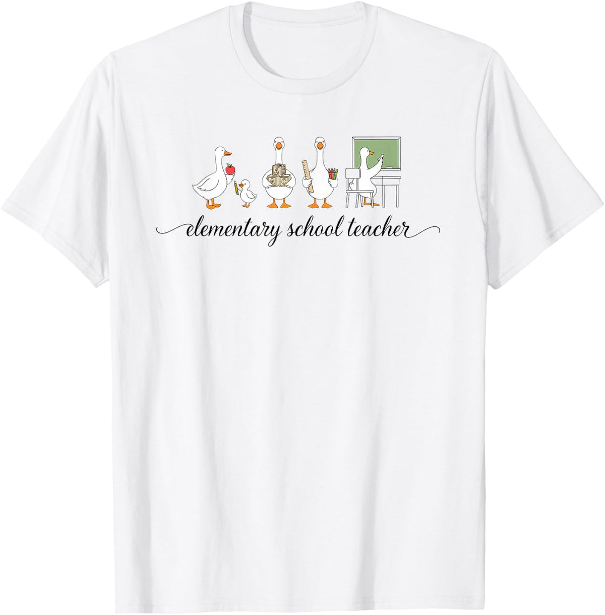Elementary School Teacher Grade Educator Education Teaching T-Shirt - White