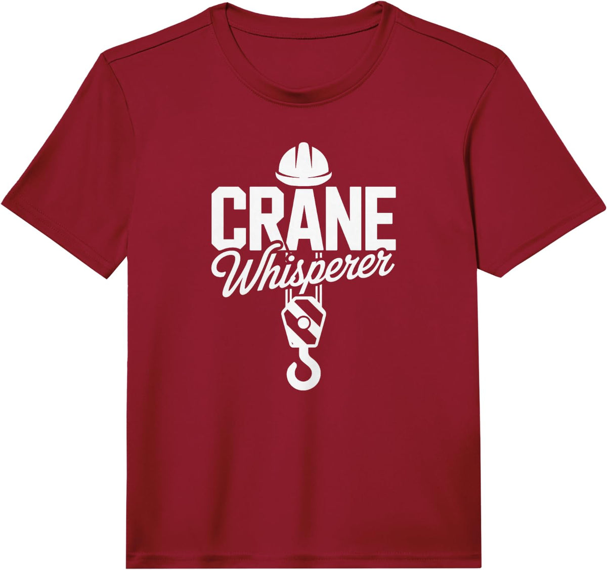 Crane Operator Art for Men Women Heavy Worker Crane Operator Performance T-Shirt - Red