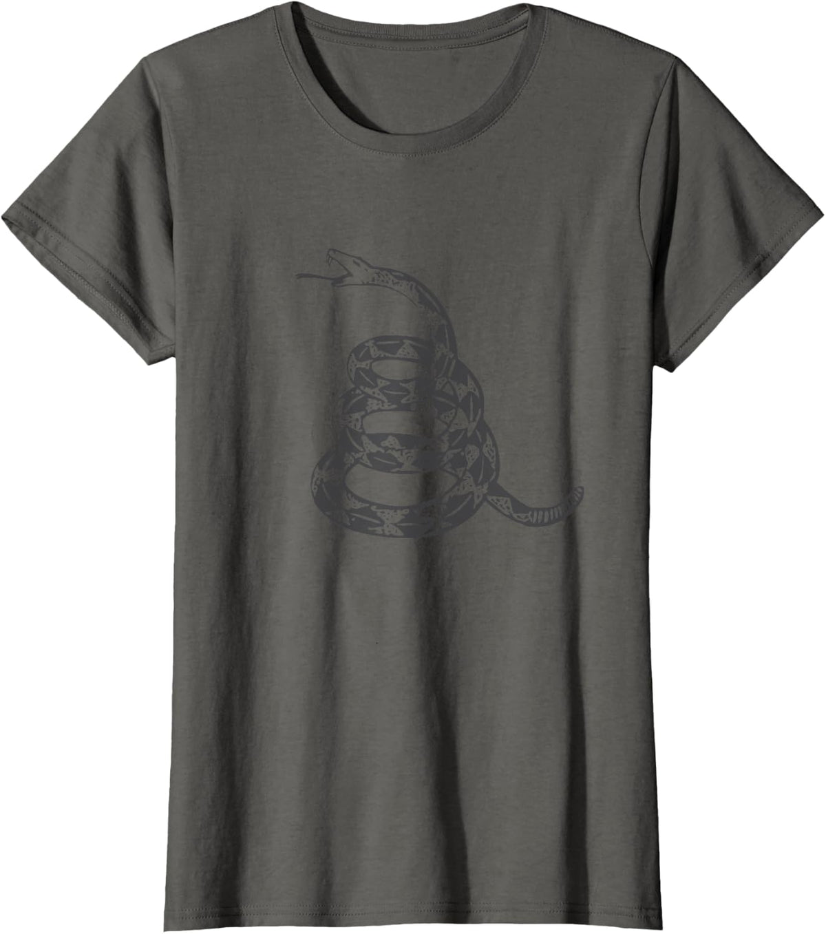 American Patriot's Timber Rattlesnake Gadsden Flag T-Shirt - Asphalt Grey
