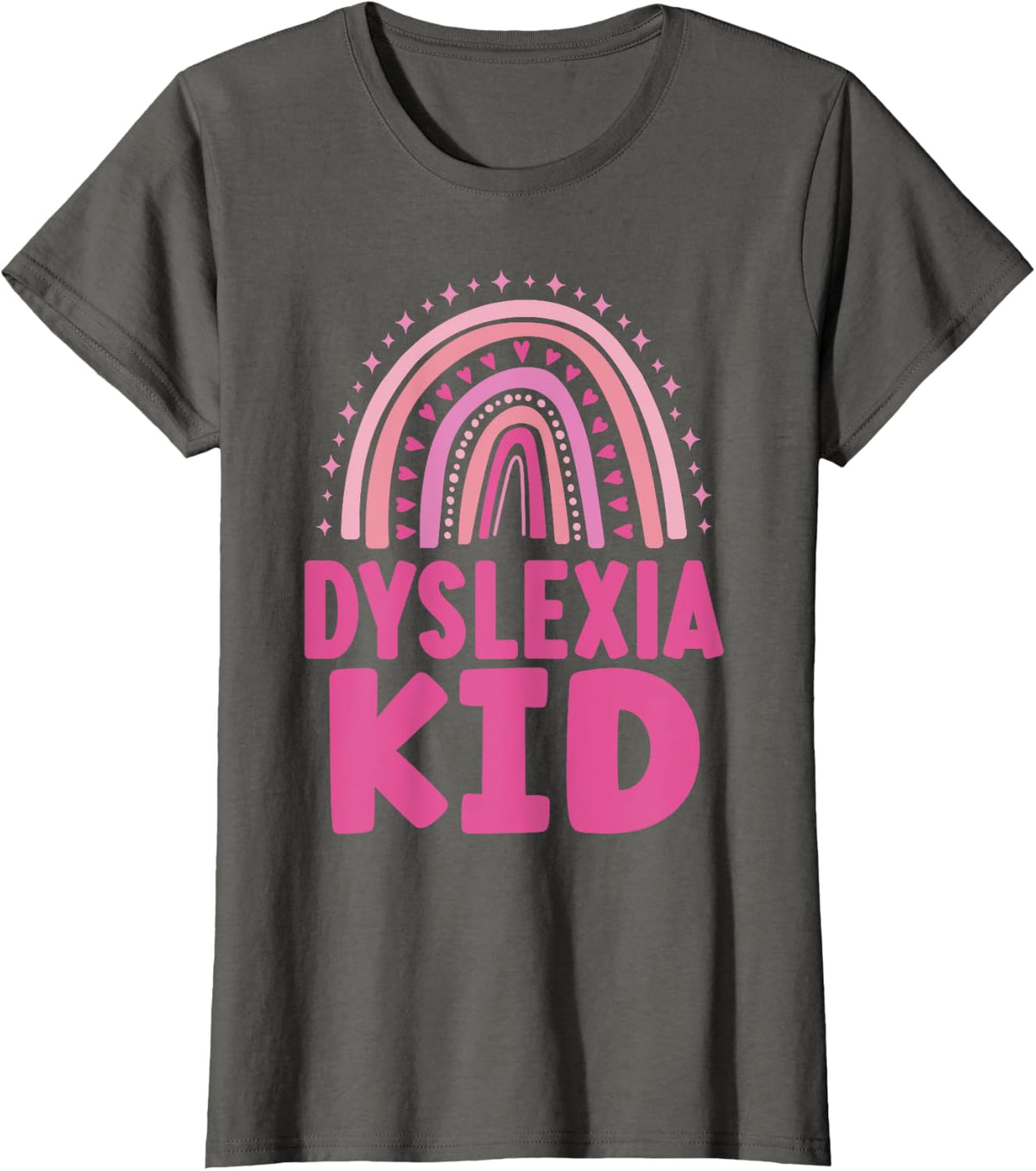 Dyslexia Kid Awareness Support Dyslexics Dyslexic Dyslexia T-Shirt - Asphalt Grey