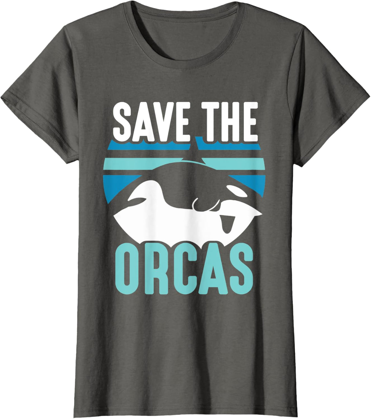 Save The Orcas Orca Sea Whale Protect T-Shirt - Asphalt Grey