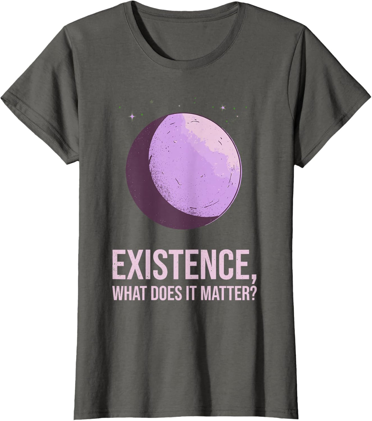 Existence What Does It Matter Physics Astronomy Space T-Shirt - Asphalt Grey