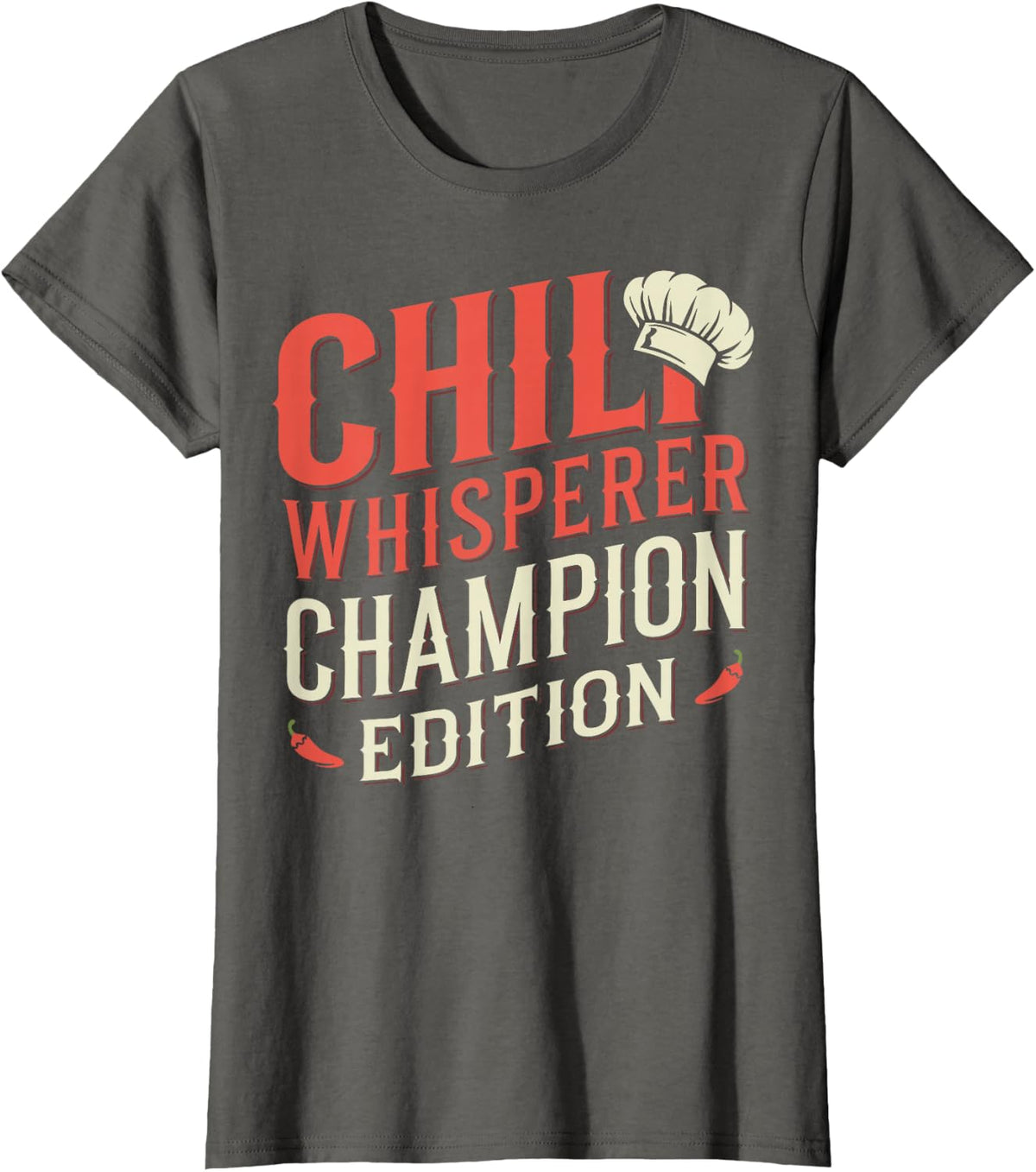 Chili Cook Off Champion Chili Whisperer Cooking Chili T-Shirt - Asphalt Grey