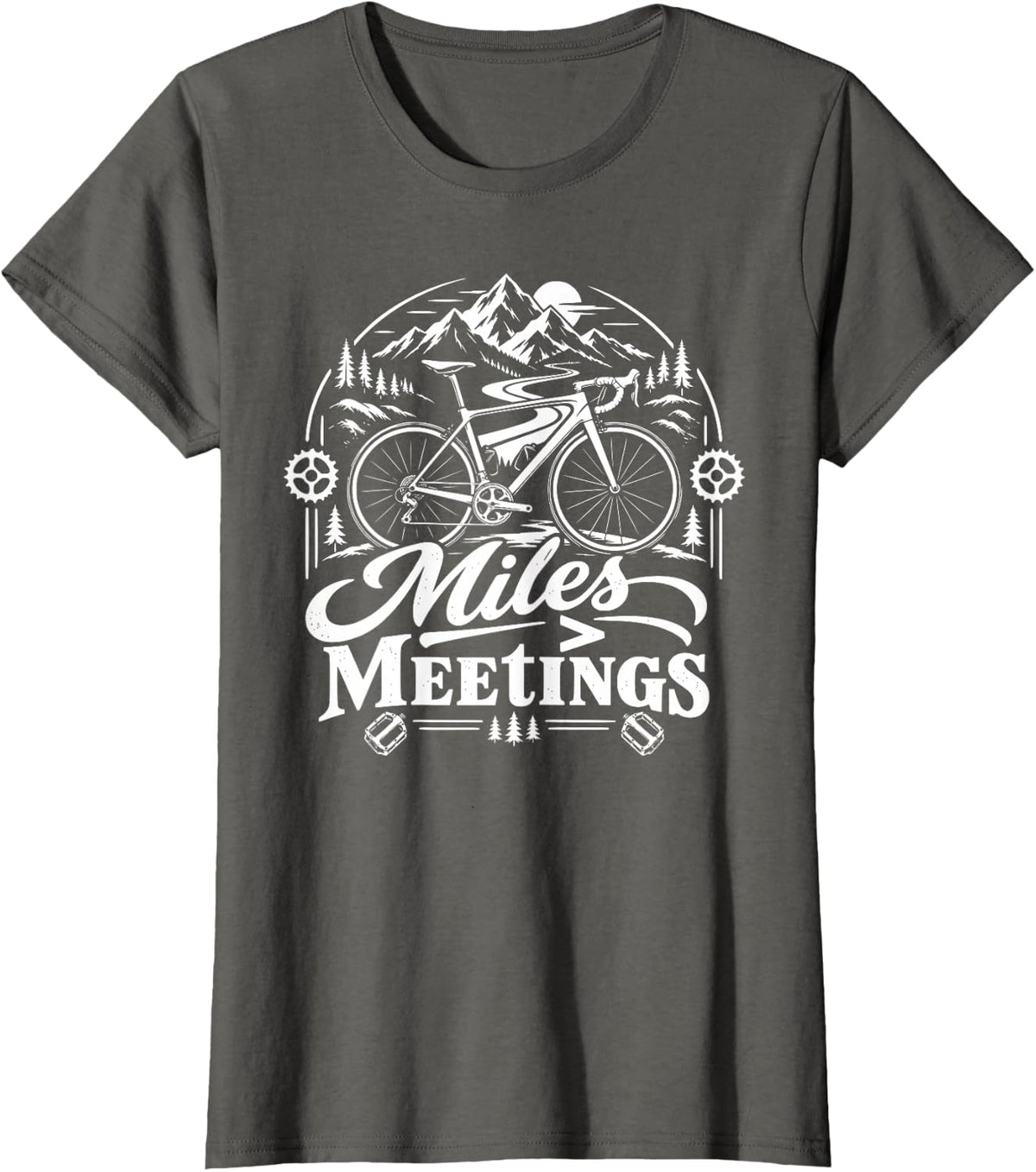 Bike & Biking, Miles > Meetings T-Shirt - Asphalt Grey