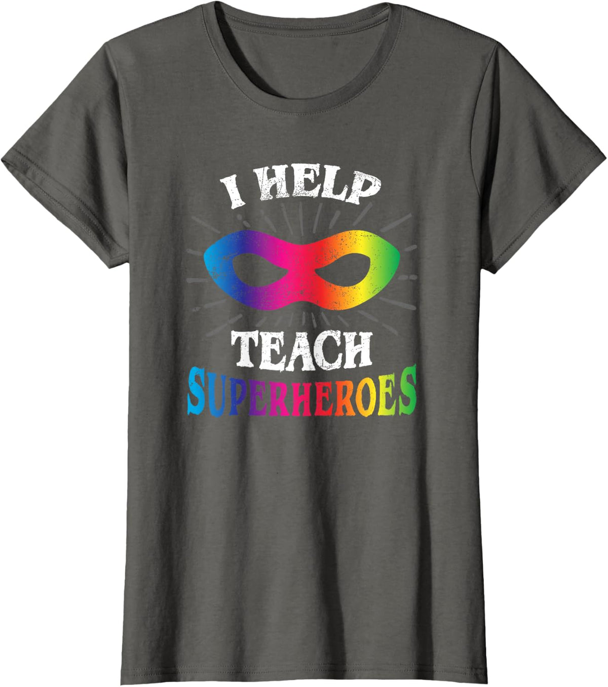 I Help Teach Superheroes Autism Awareness Ed Teacher Special T-Shirt - Asphalt Grey