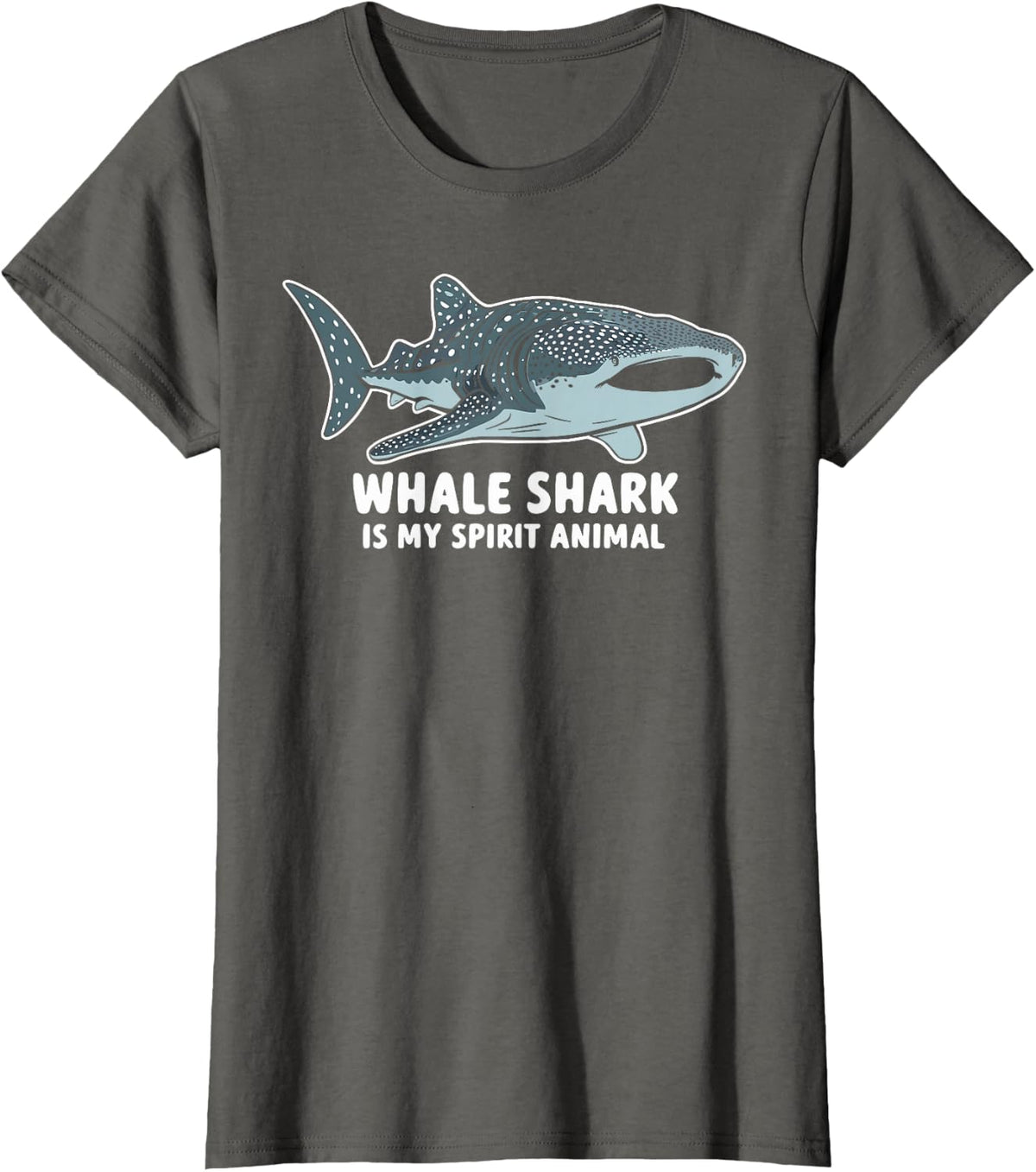 Whale Shark is My Spirit Animal Ocean T-Shirt - Asphalt Grey