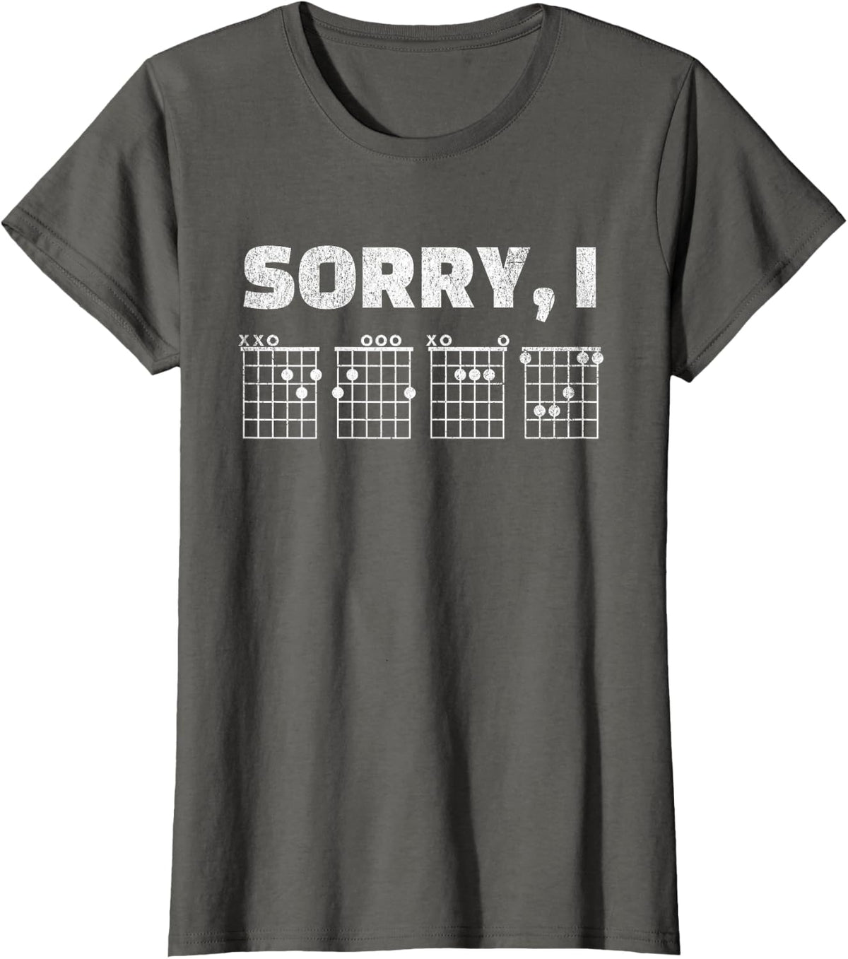 Sorry I DGAF Guitar Chord For Men Women Music Band Guitarist T-Shirt - Asphalt Grey