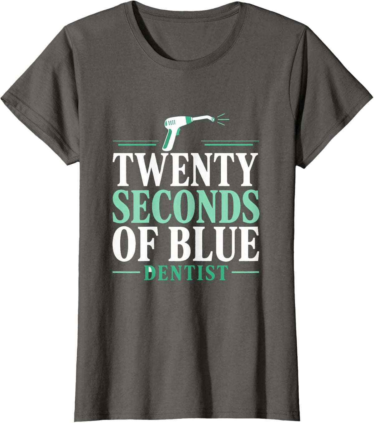 Twenty Seconds of Blue Dentist Curing Light Composite T-Shirt - Asphalt Grey