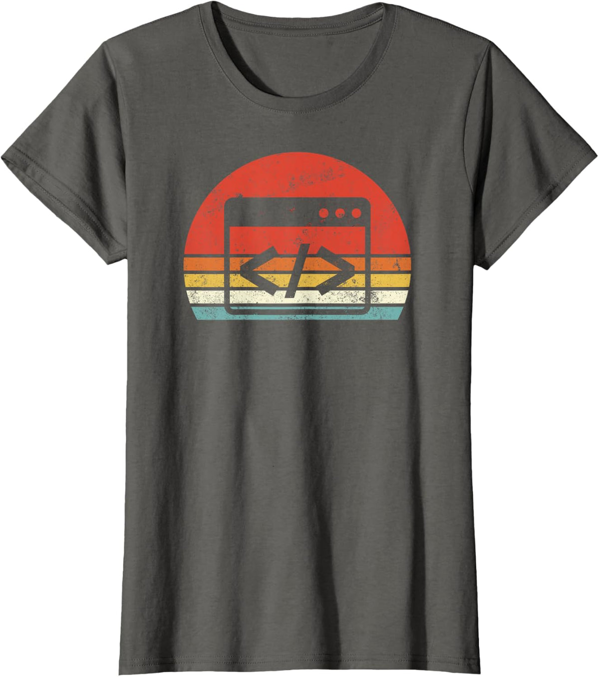 Programmer Coding Retro Vintage T-Shirt - Asphalt Grey
