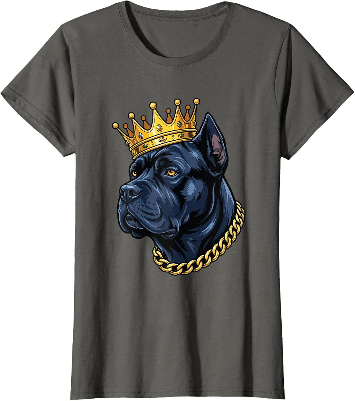 Cane Corso Crown - Italian Mastiff Cane Corso Dad T-Shirt - Asphalt Grey