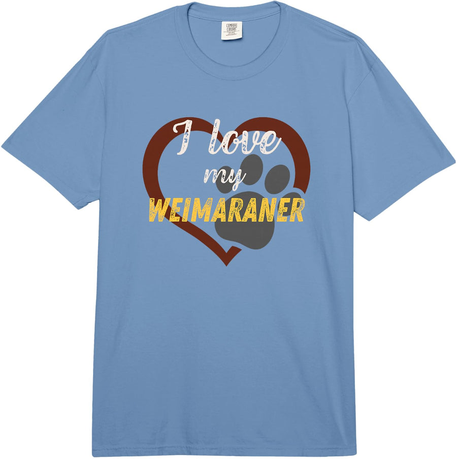I Love My Weimaraner | Dog Lover Comfort Colors Adult Heavyweight T-Shirt - Adult Unisex Deep Blue