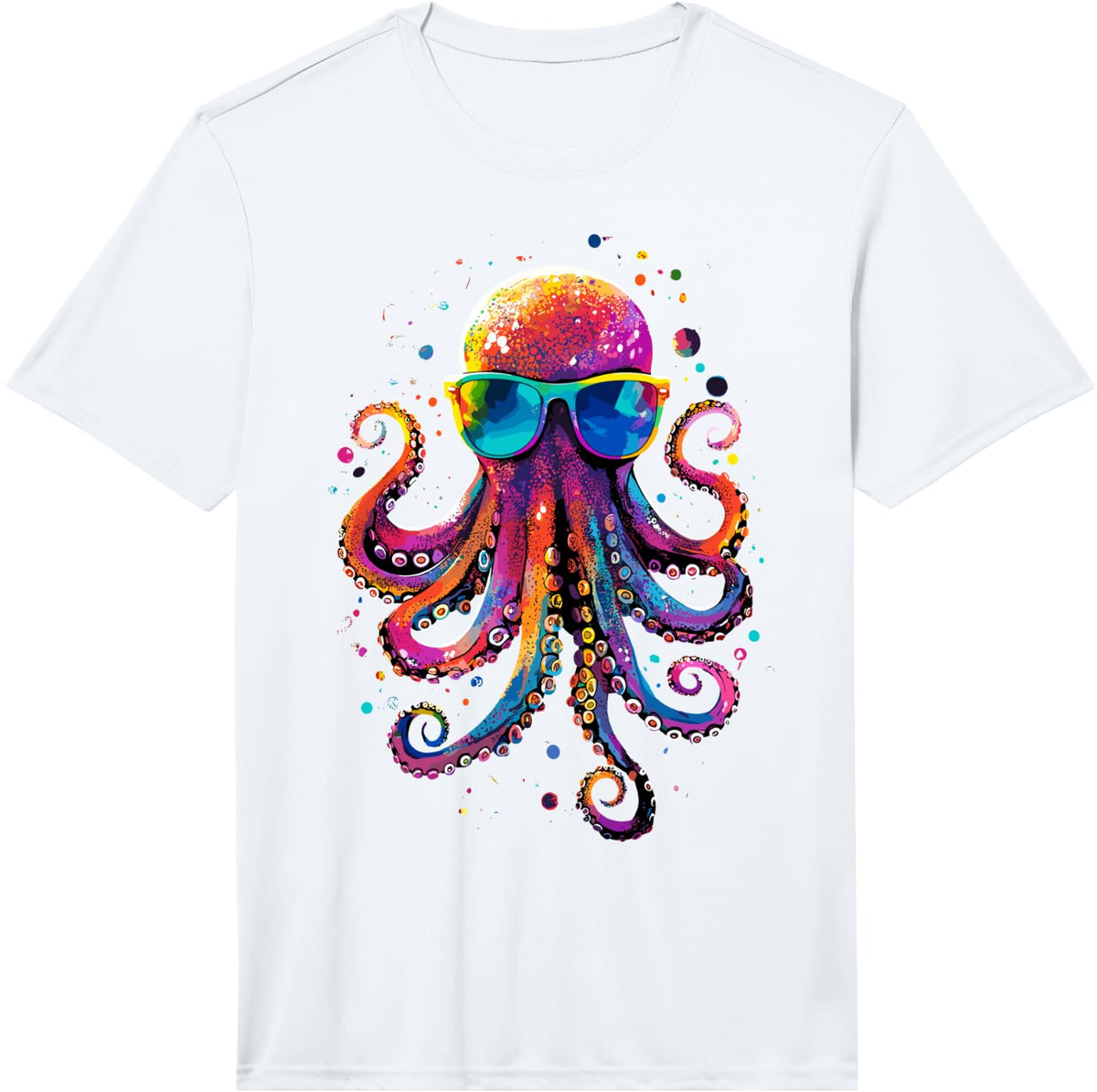 Octopus Octopoda Squid Sea Love Cute Octopus Performance T-Shirt - White