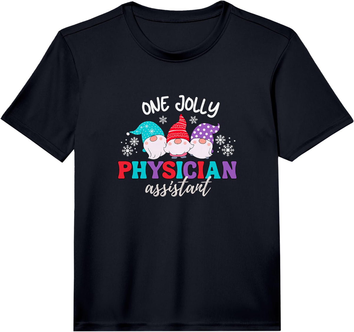 Christmas Gnomes Physician Assistant PA Student Appreciation Performance T-Shirt - Black
