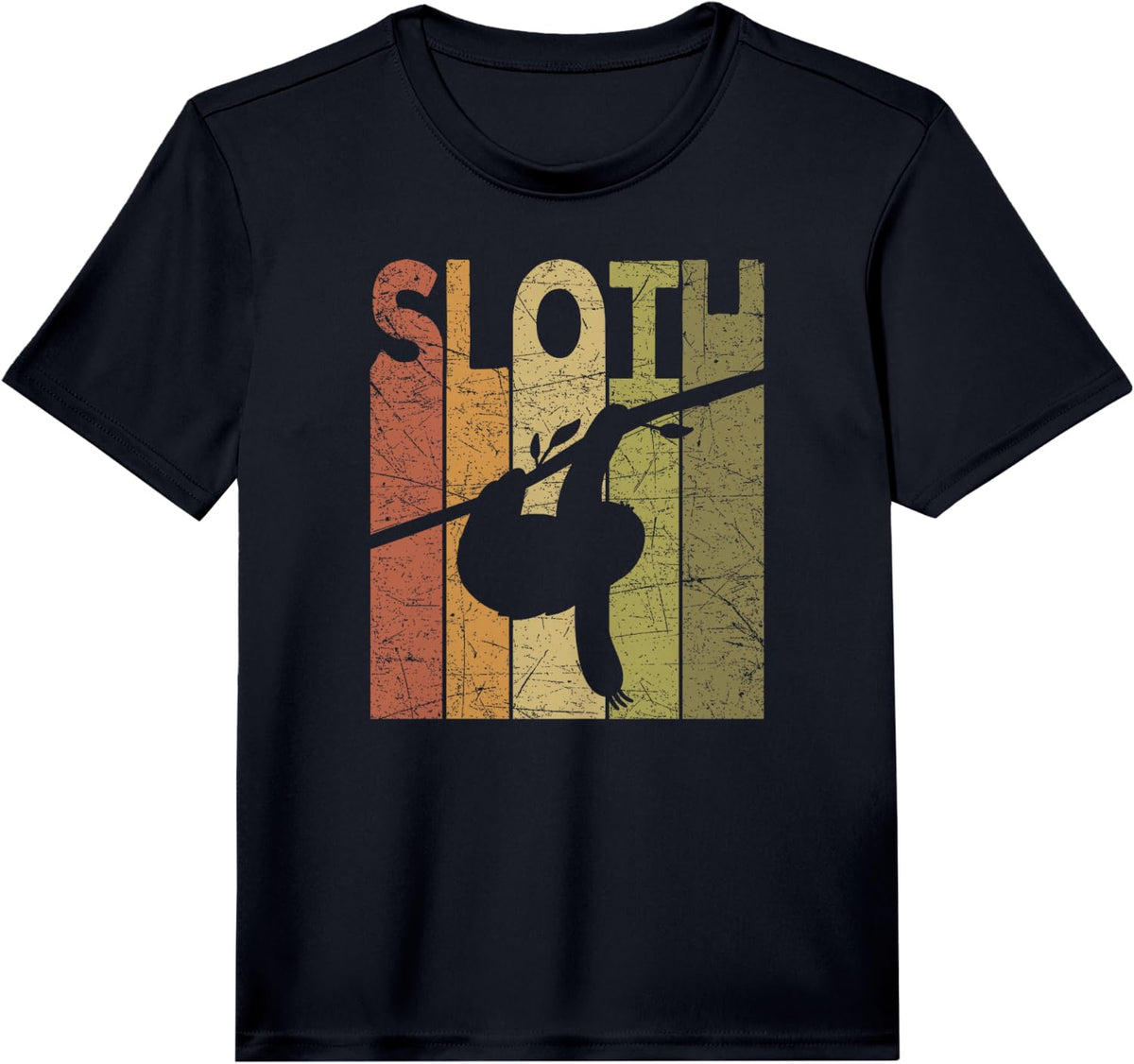 Sloth Vintage Lazy Sloth Retro Napping Sloth Lover Performance T-Shirt - Black