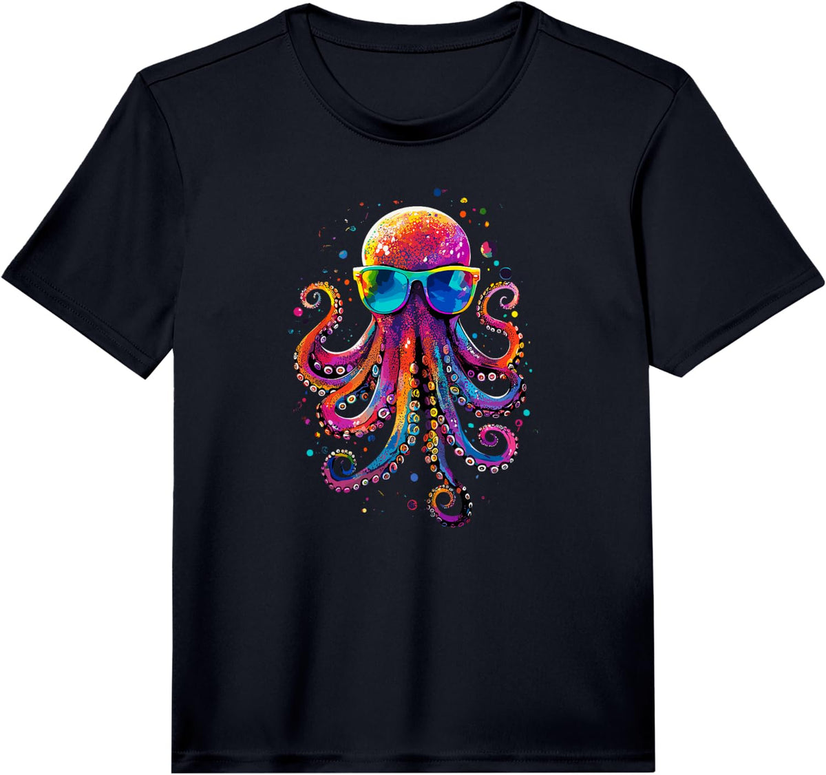 Octopus Octopoda Squid Sea Love Cute Octopus Performance T-Shirt - Black