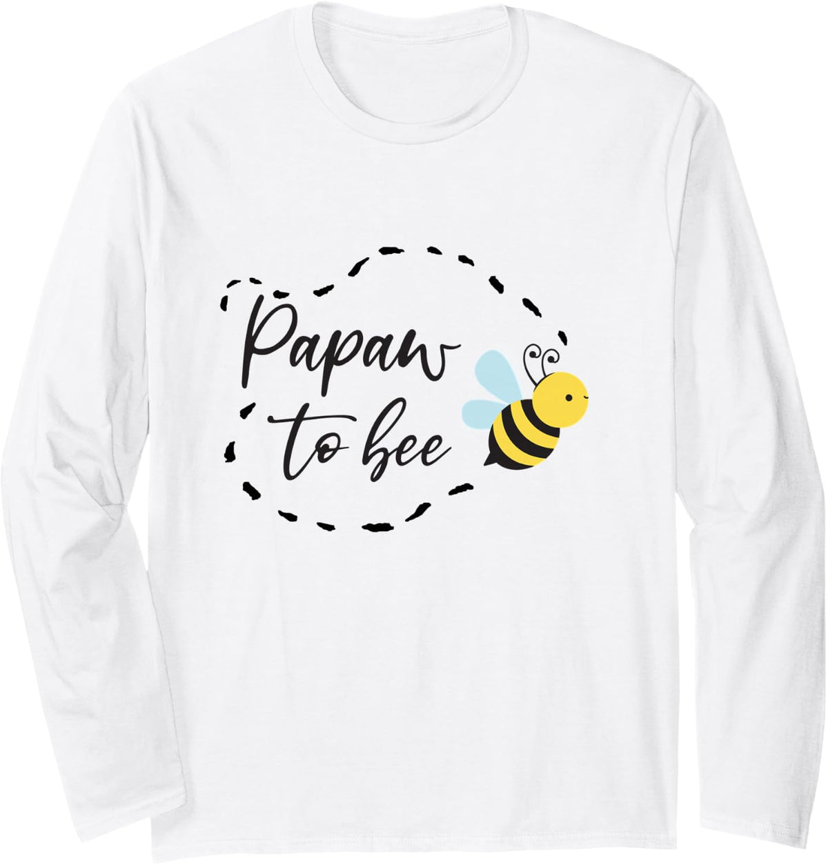 Papaw to Bee Cute Bee Long Sleeve T-Shirt - Adult Unisex White
