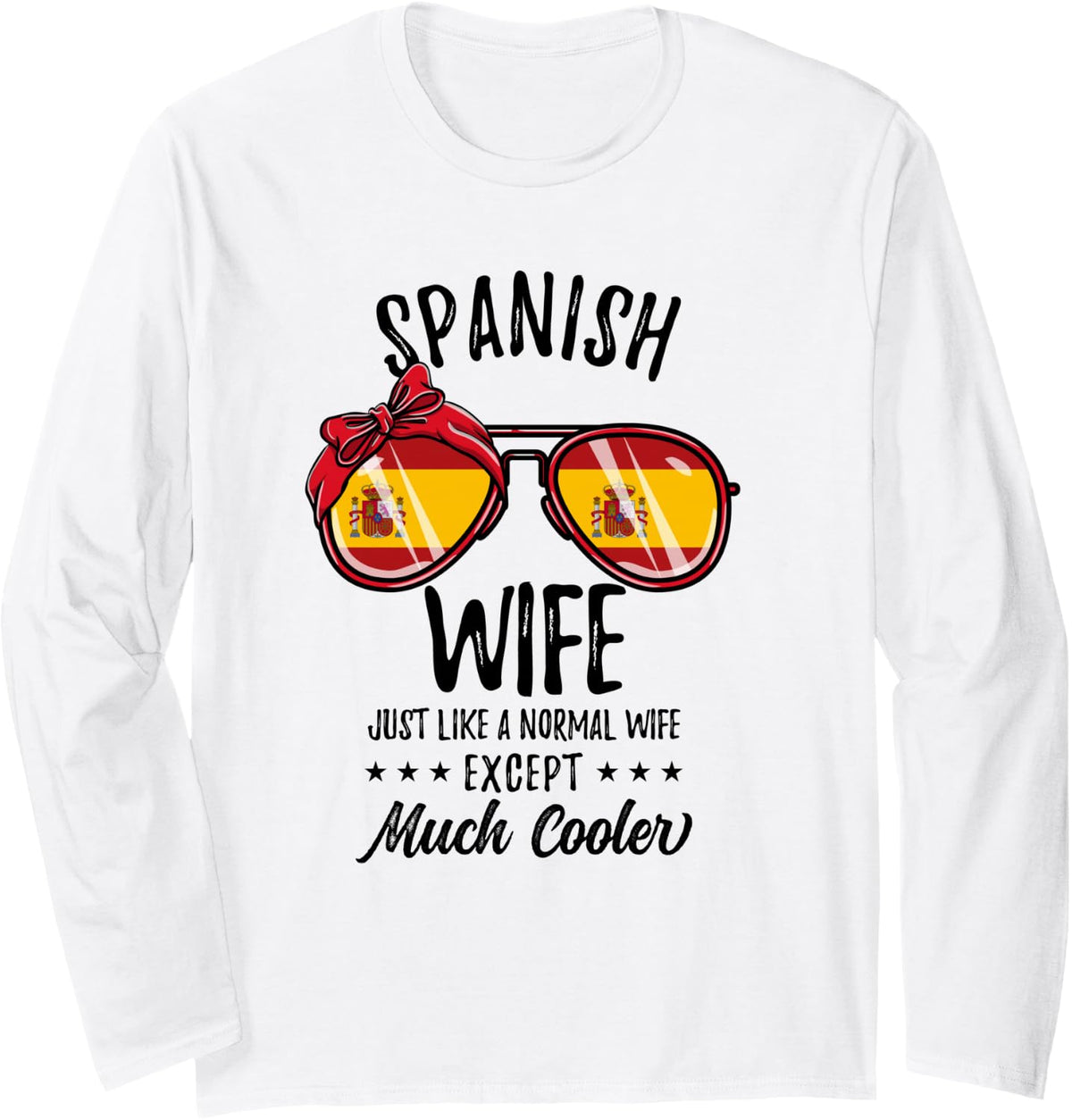 Matching Spanish Wife Long Sleeve T-Shirt - Adult Unisex White