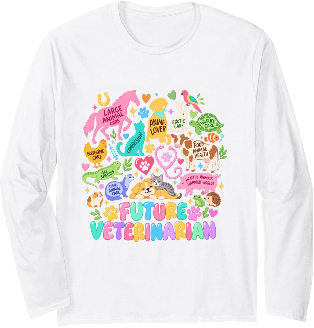 Future Veterinarian Long Sleeve T-Shirt - Adult Unisex White