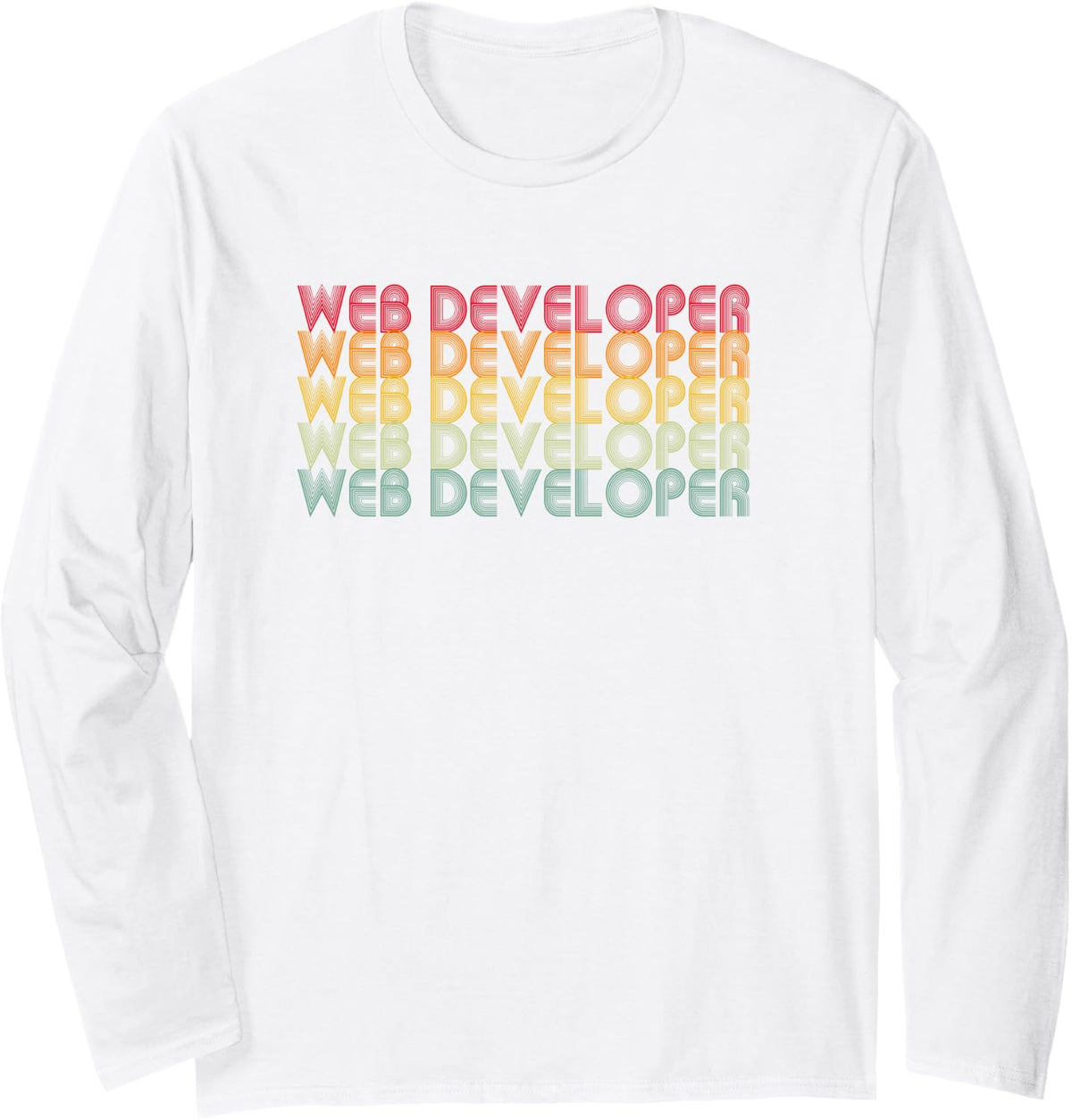 Web Developer Long Sleeve T-Shirt - Adult Unisex White