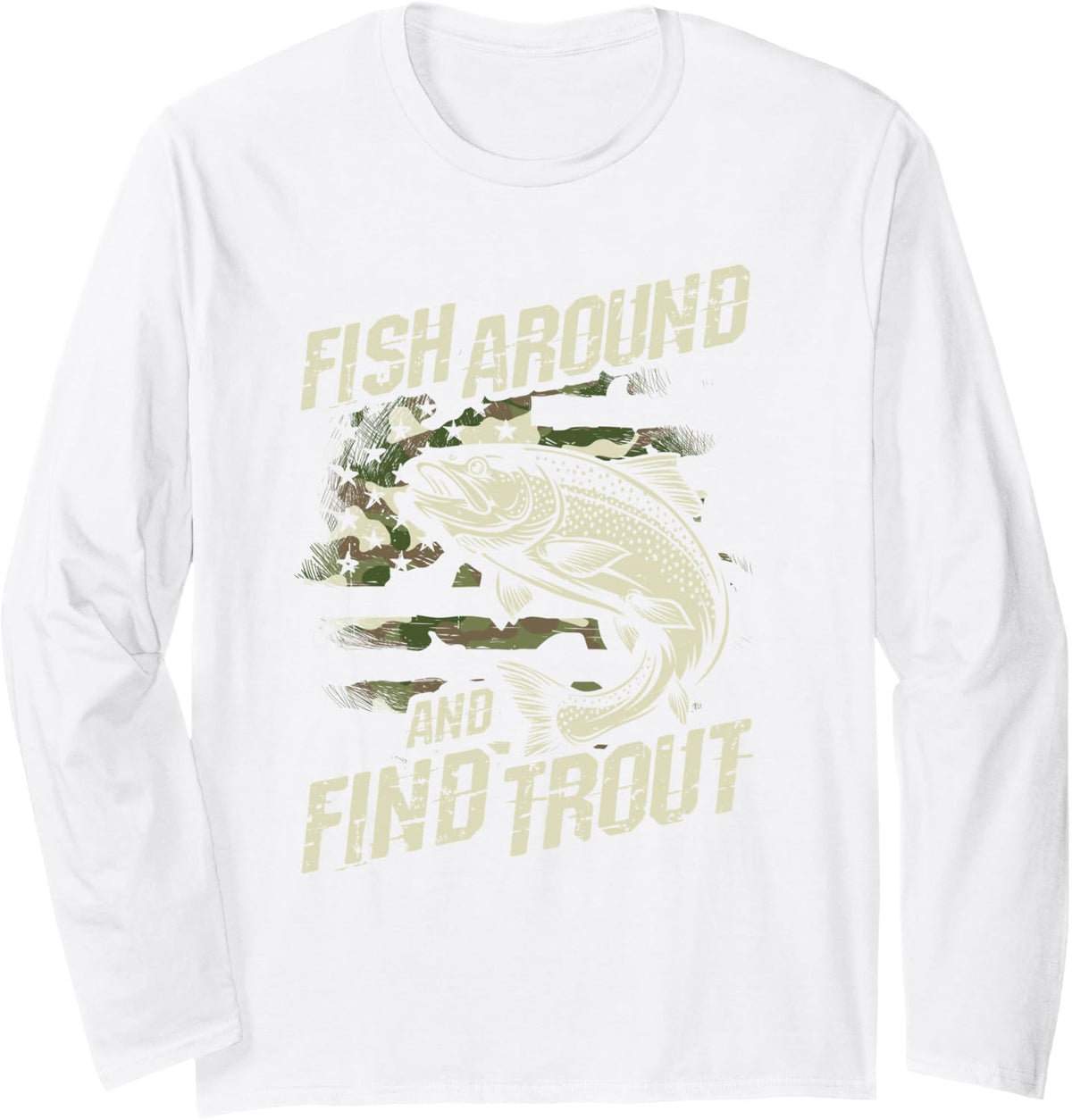 Anglers Long Sleeve T-Shirt - Adult Unisex White