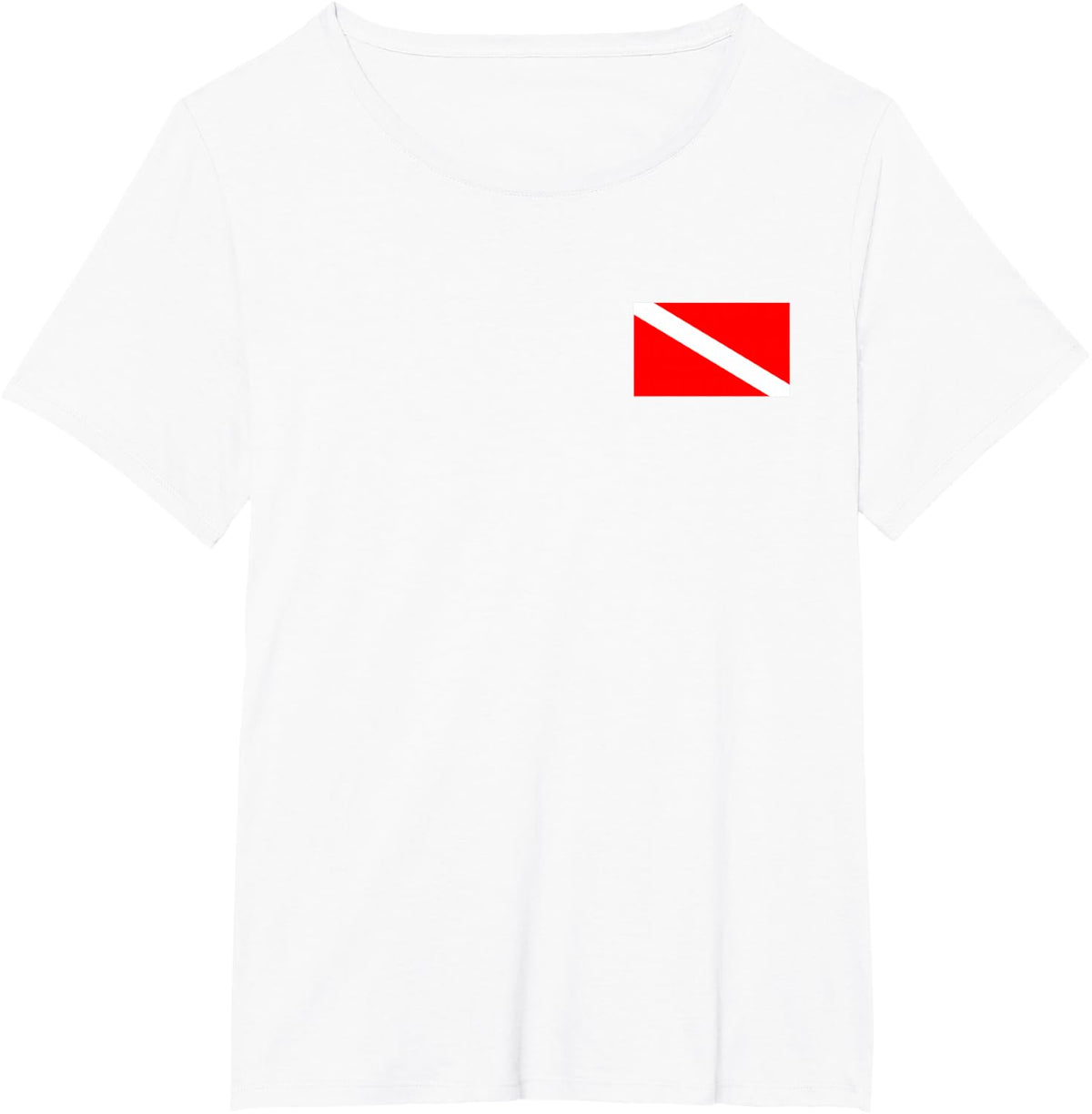 SCUBA FLAG DIVER DOWN FLAG DIVING T-Shirt - White