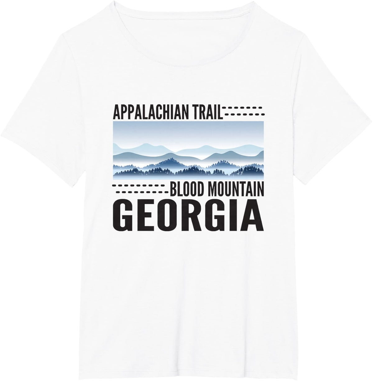 Appalachian Trail Hikers Hiking at Blood Mountain Georgia T-Shirt - White