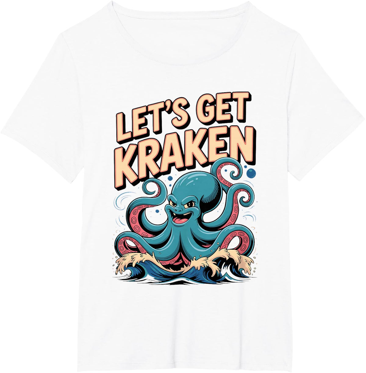 Let's Get Kraken Octopus Cephalopod Marine T-Shirt - White