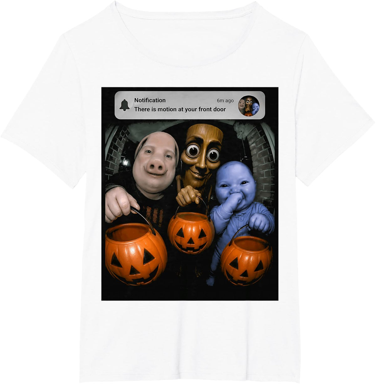 Tung Tung Tung Sahur John Pork AI Baby Halloween T-Shirt - White