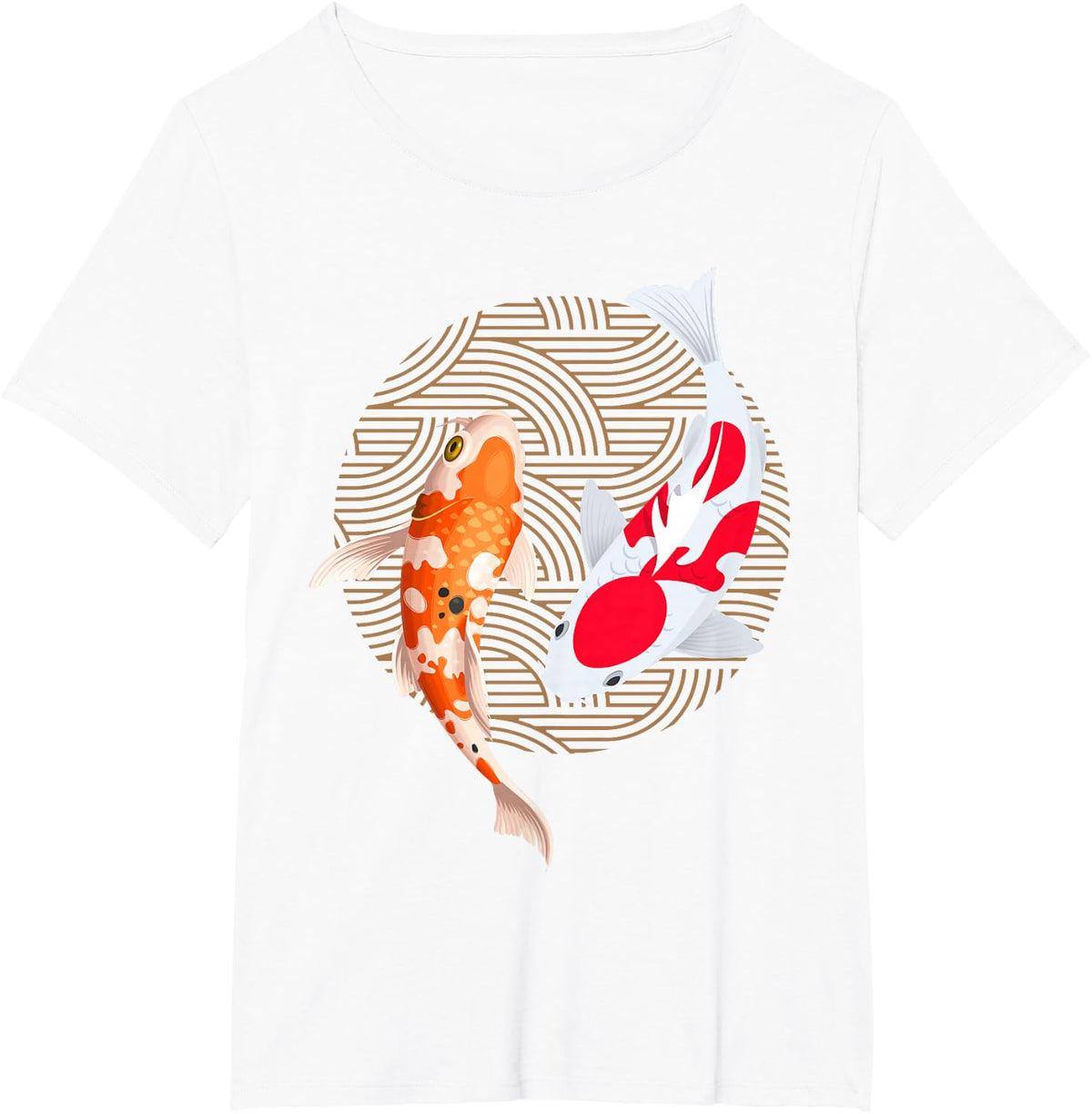 Koi Fish Shirt Japanese Carp Art Tee T-Shirt for Men Women - White