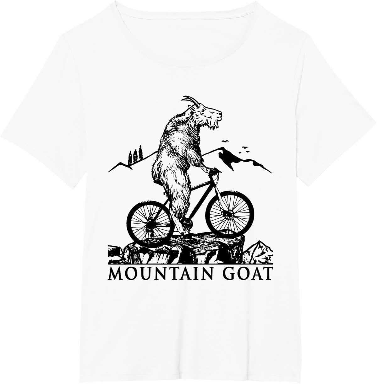 MOUNTAIN GOAT Funny design T-Shirt - White